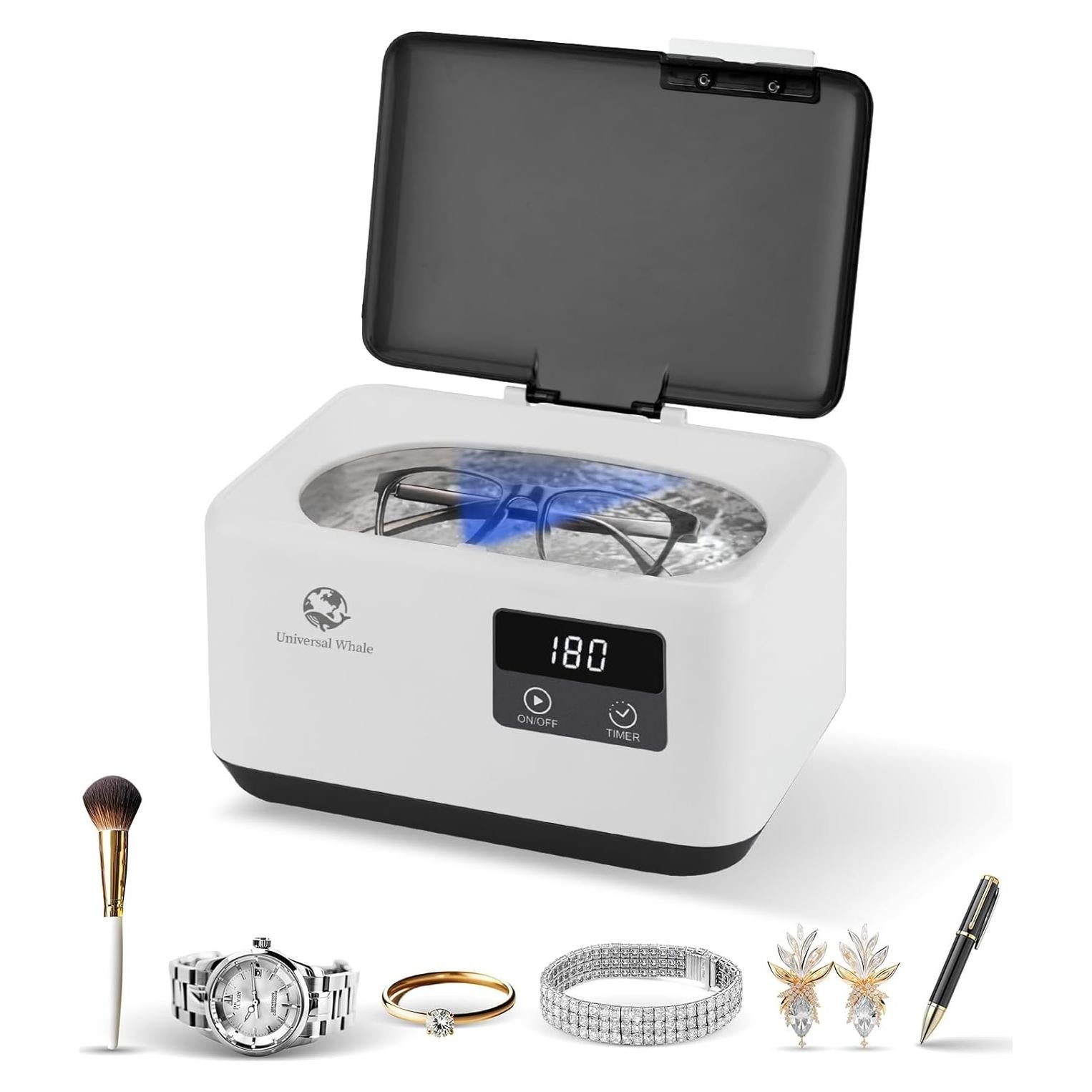 Limpiador Ultrasónico de Joyas Universal Whale 600ml 45kHz