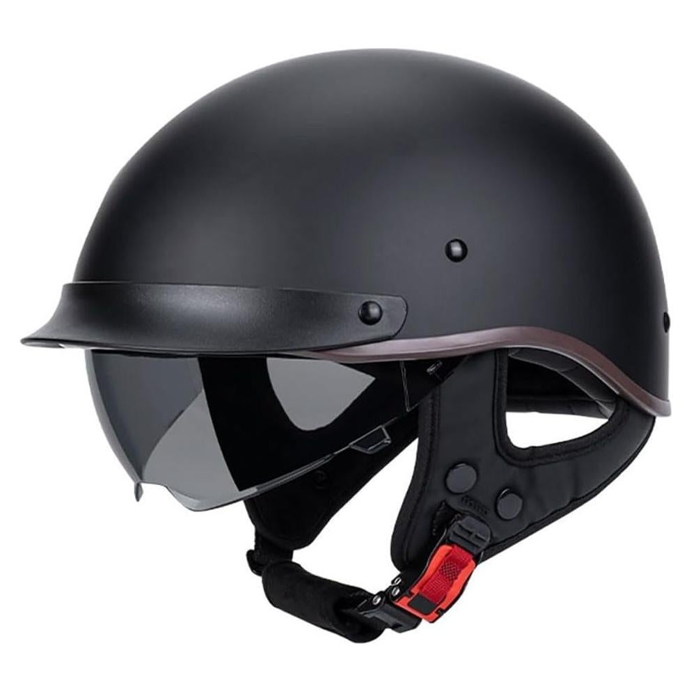 Casco Retro Moto HALYING XXL con Gafas