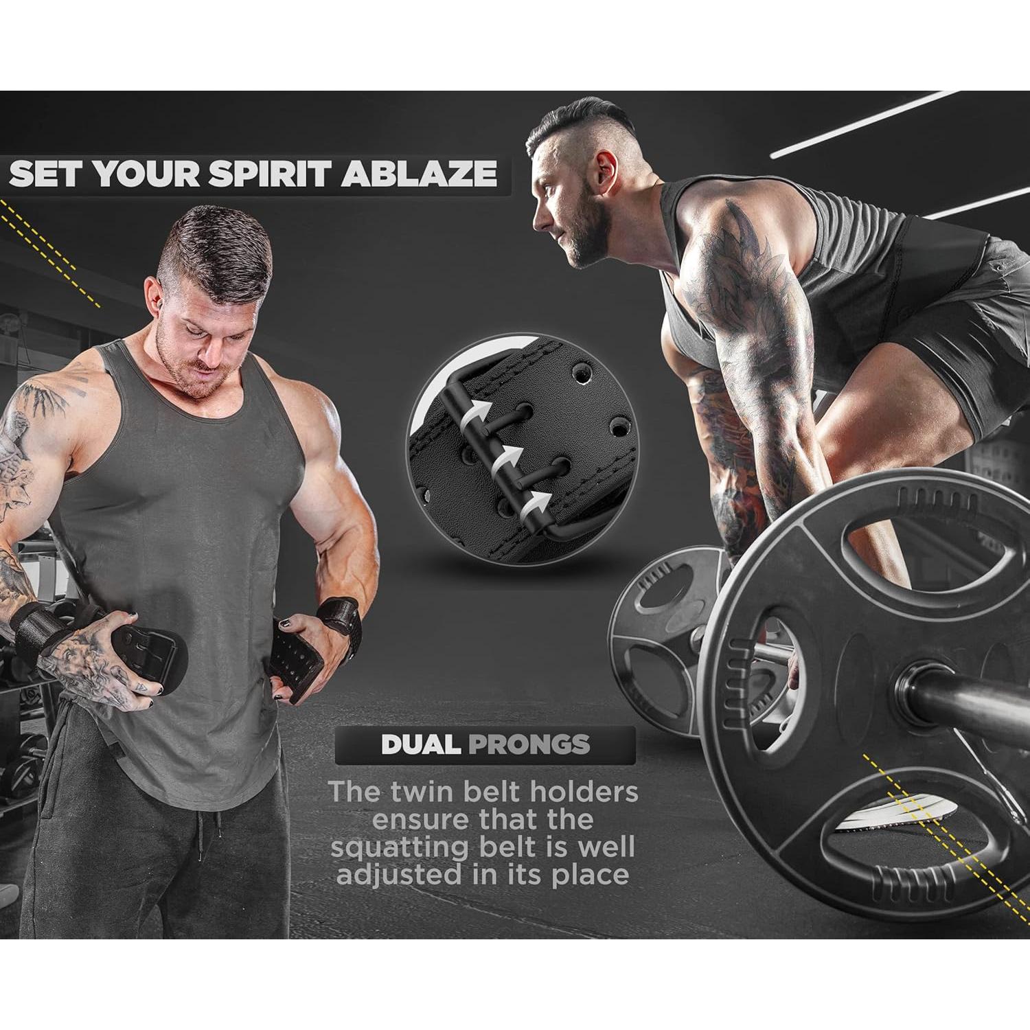 Cinturón de levantamiento RDX 2XL Negro 10cm soporte lumbar