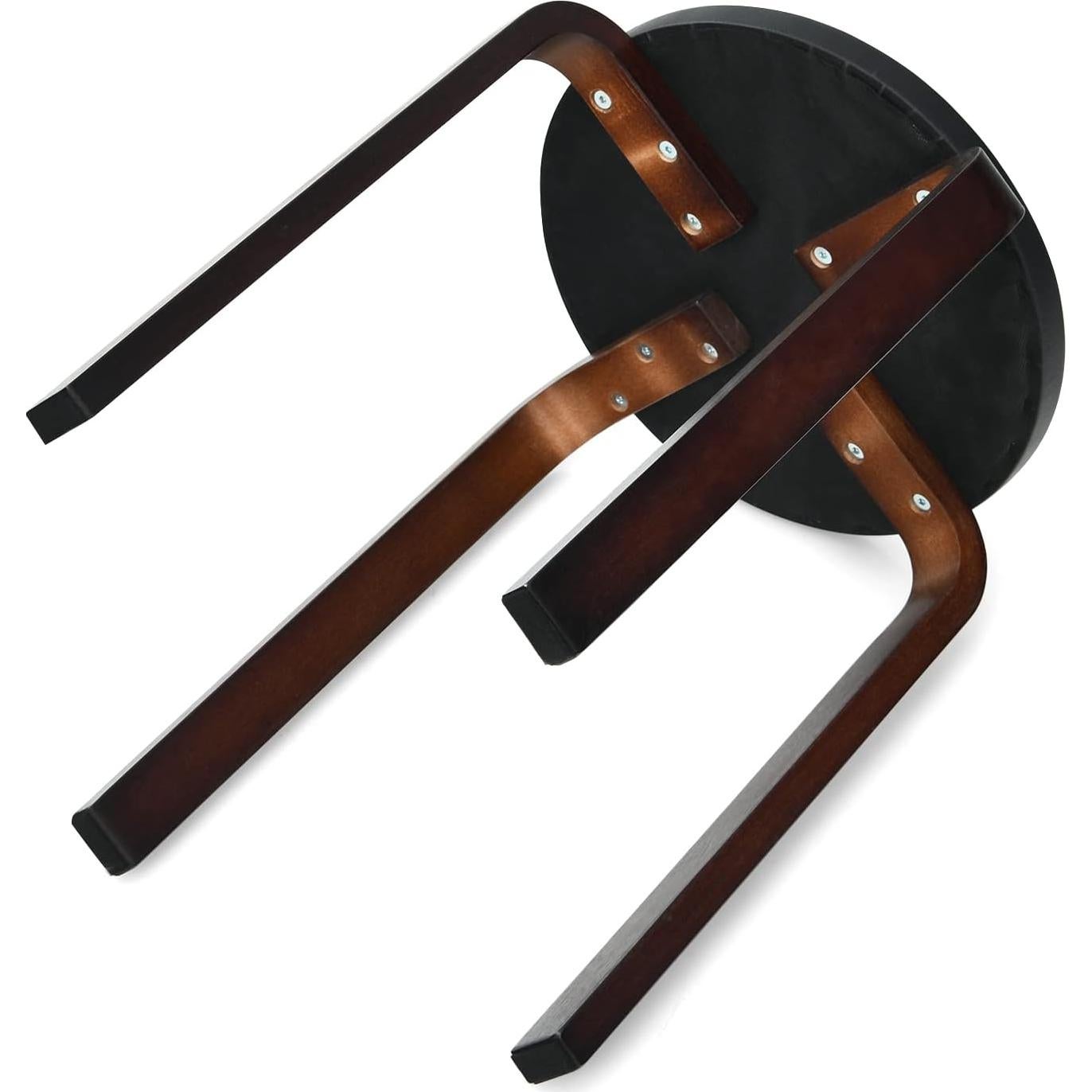 Conjunto de 4 Taburetes de Bar Hysache Acolchados Negros