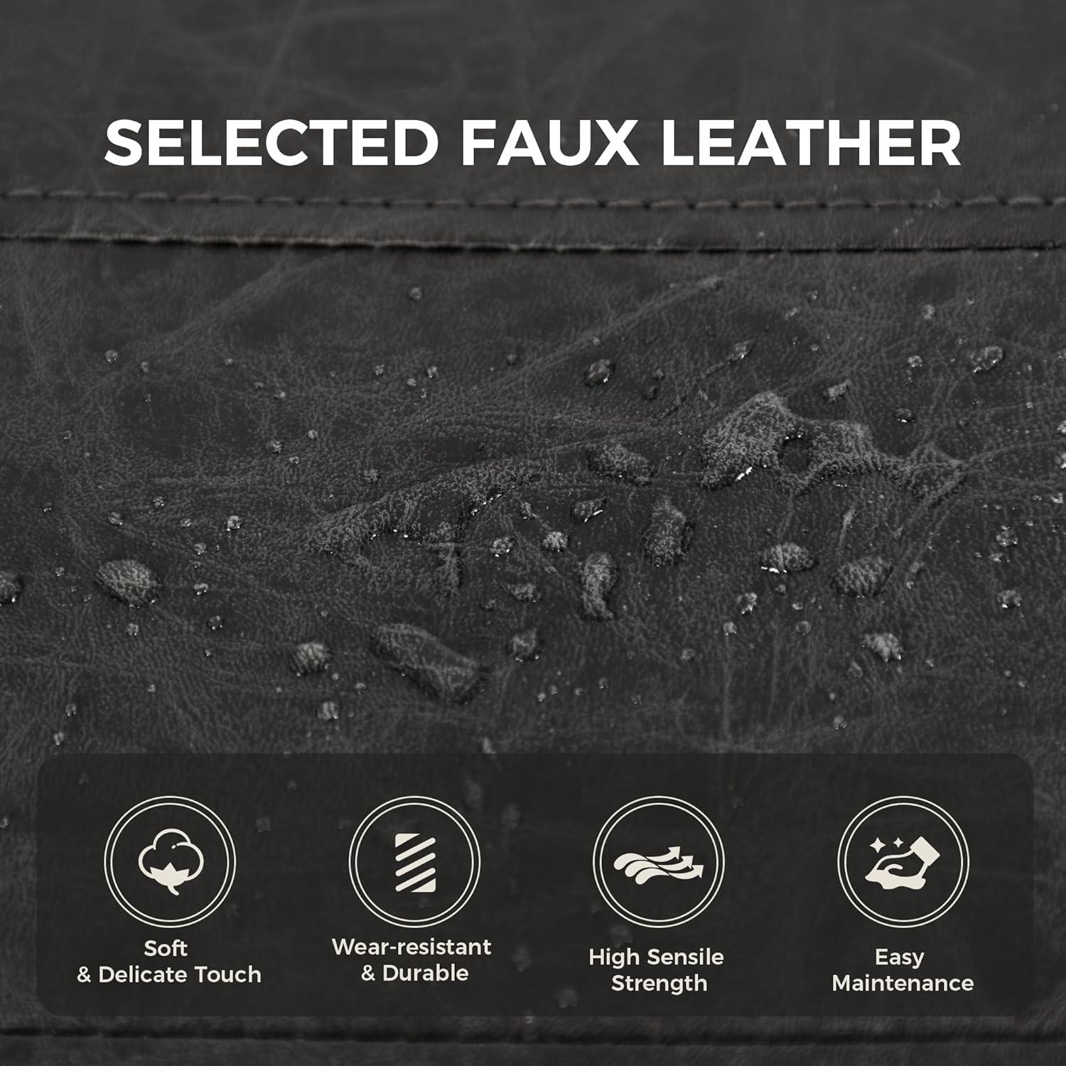 Taburetes de Bar MAISON ARTS Set de 2 Altura 61 cm Negro