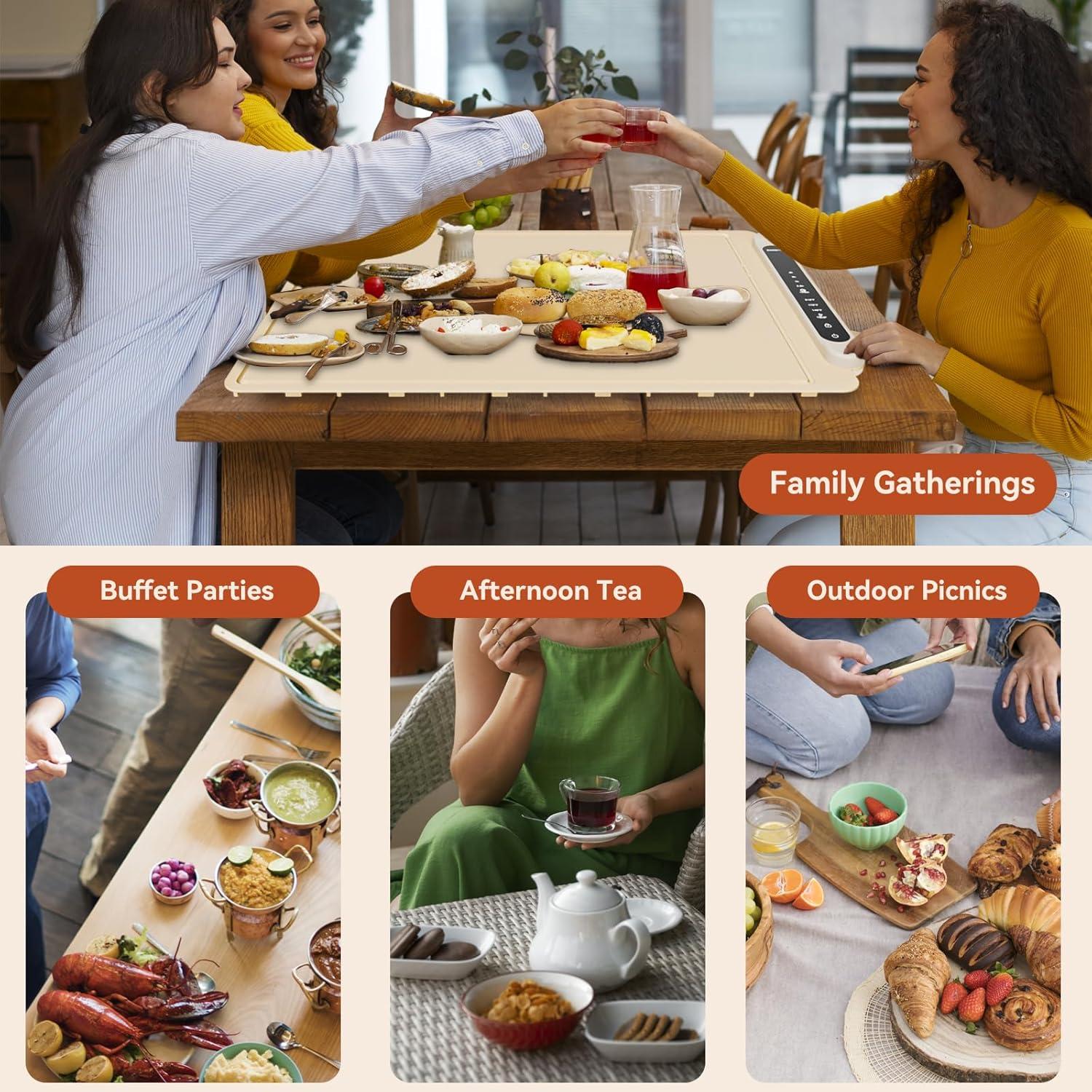 Alfombrilla Calentadora de Comida ZCJSHX 60x40 cm Silicona