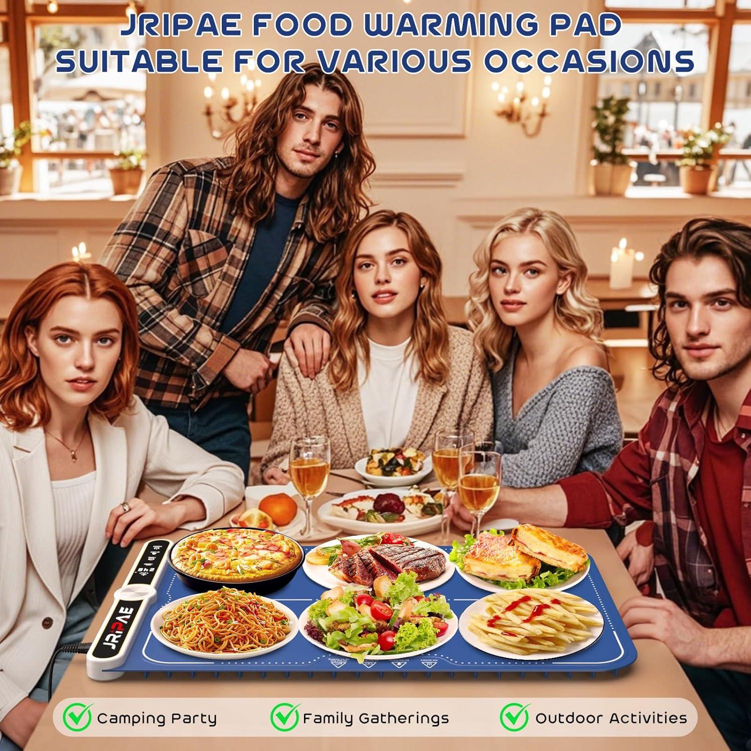 Alfombrilla Calentadora de Comida Jripae 60cm Azul Marino 330W
