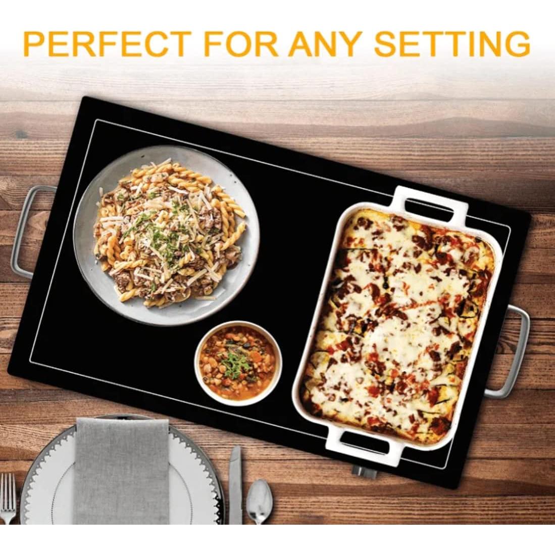 Bandeja Calentadora Eléctrica MegaChef 60.96 cm con Control de Temperatura