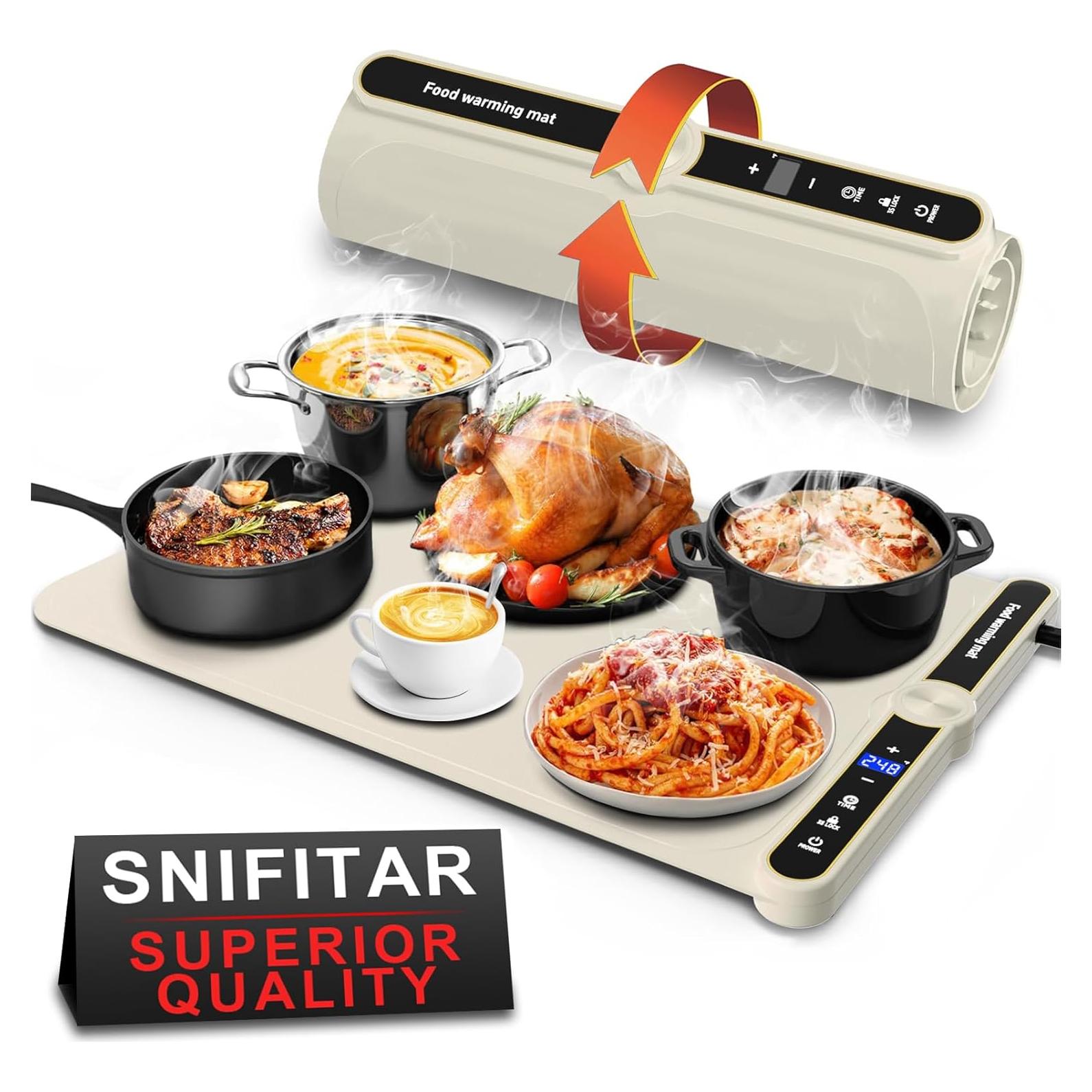 Bandeja Calentadora Eléctrica SNIFITAR 120°C 9 Niveles Temperatura