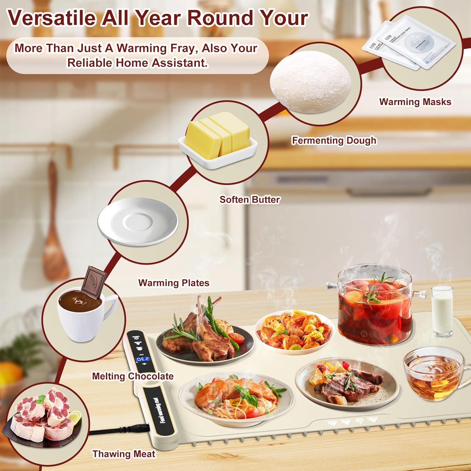 Bandeja Calentadora Eléctrica SNIFITAR 120°C 9 Niveles Temperatura