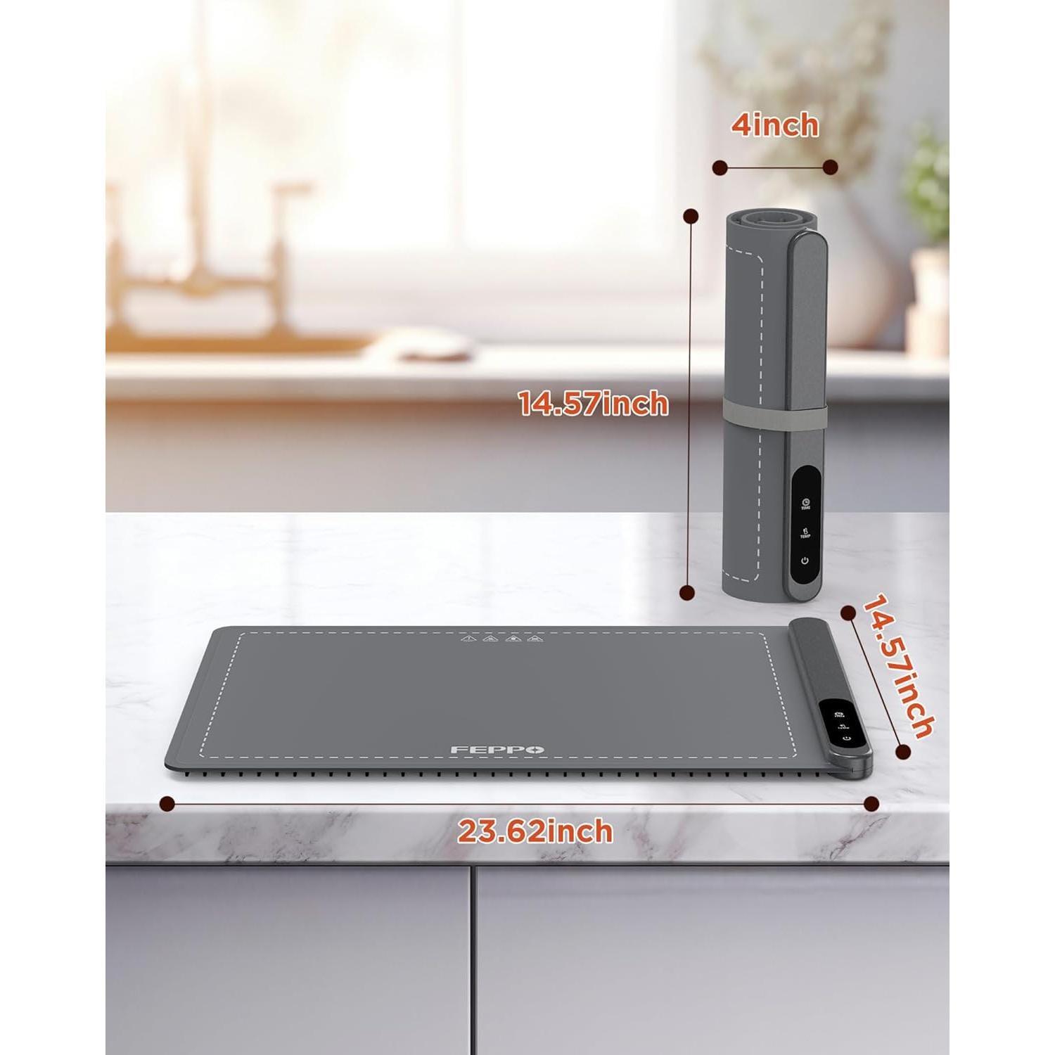 Alfombrilla Calentadora de Alimentos FEPPO 500W Ajustable 6 Niveles