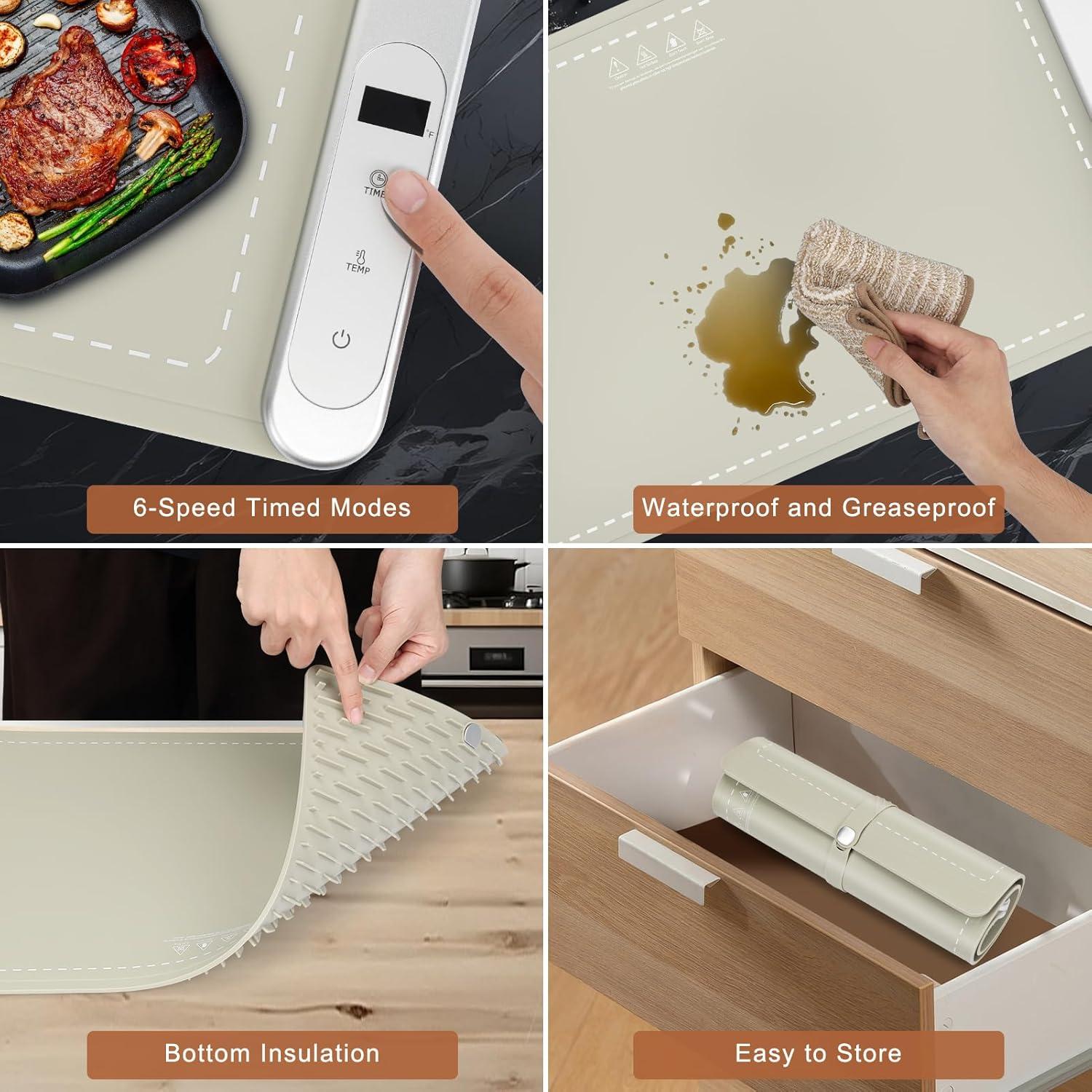 Alfombrilla Calentadora FYY D2359-1 500W Plegable Caqui