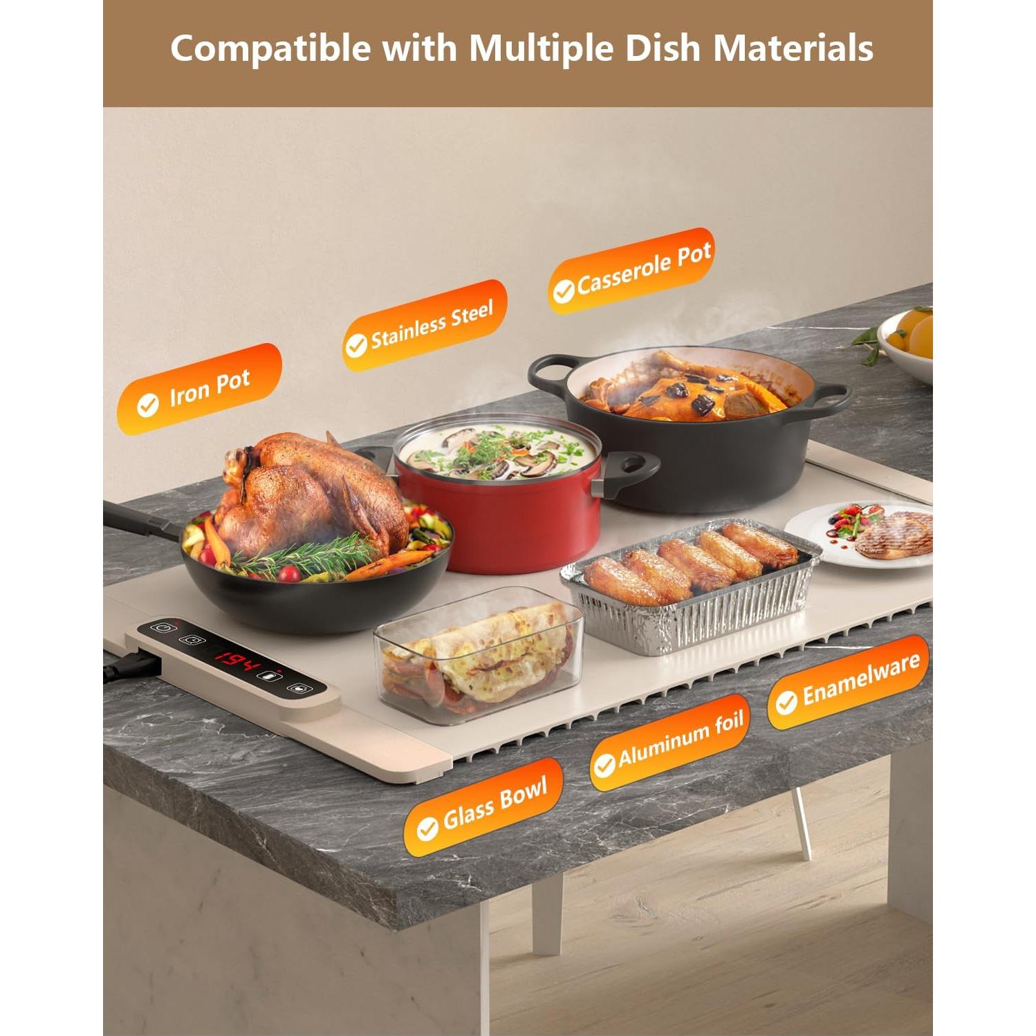 Bandeja Calentadora Eléctrica DRSPEE 40x60cm 5 Temperaturas