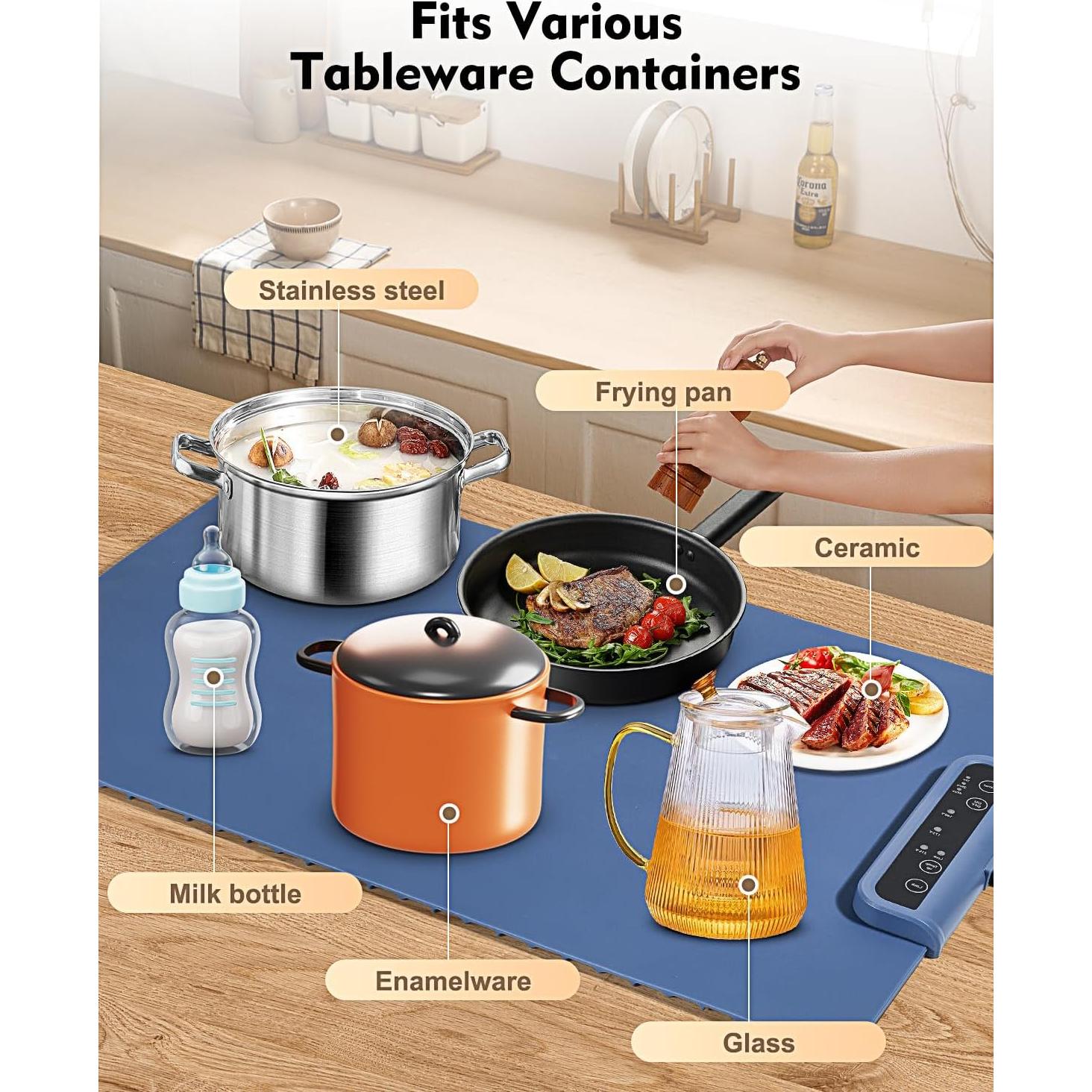 Bandeja Calentadora Eléctrica Owenri XL 61x38cm Silicona