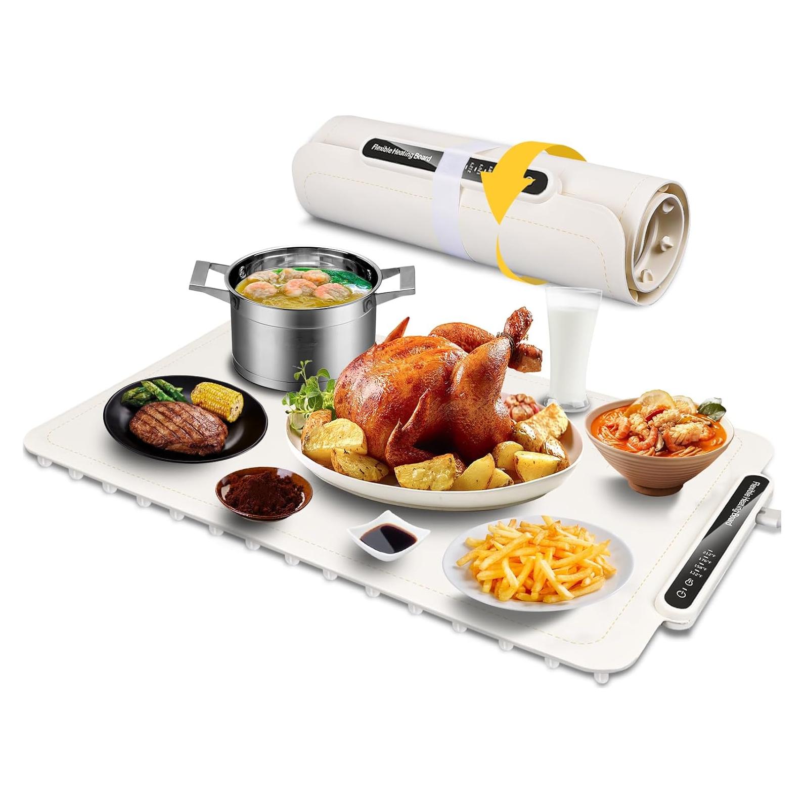 Alfombrilla Calentadora de Comida Qimh 250W 63x37cm Beige