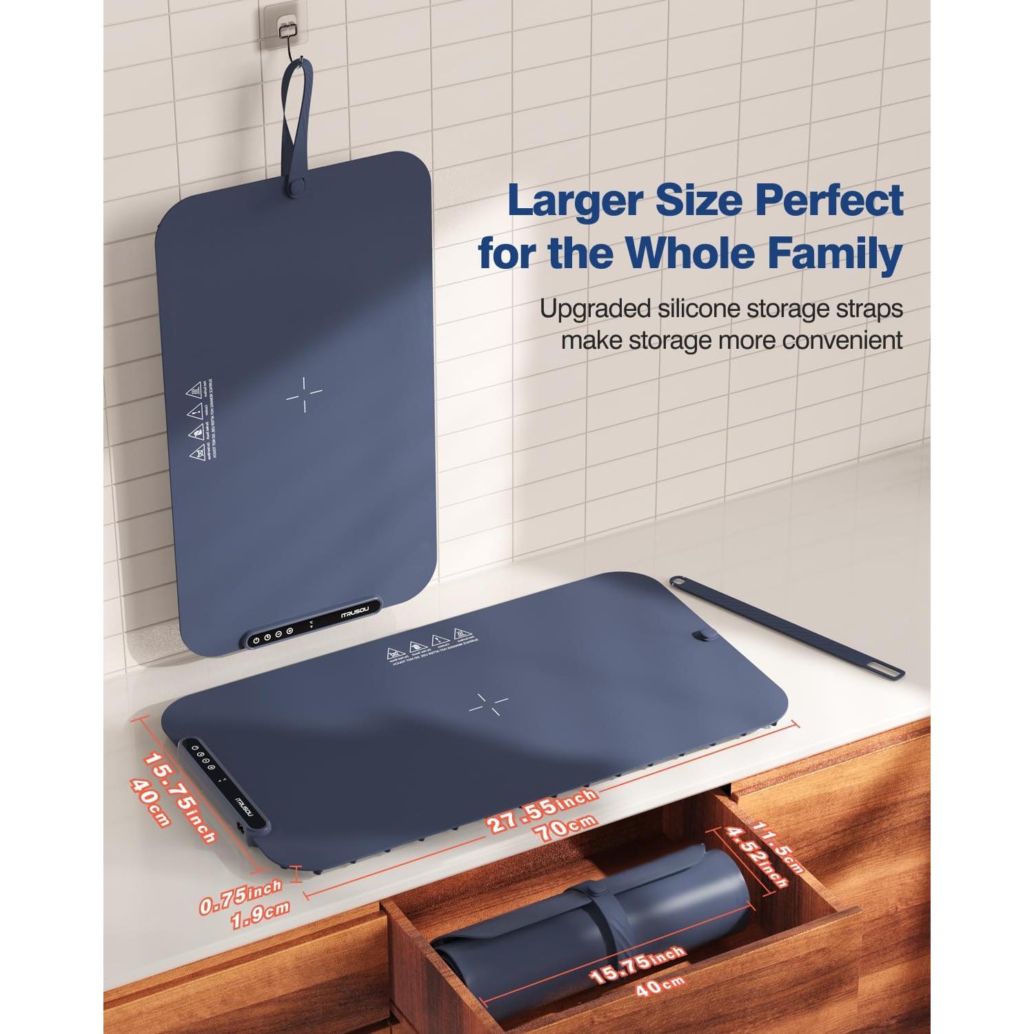 Alfombrilla Calentadora Eléctrica iTRUSOU 70x40cm 250W 7 Temperaturas