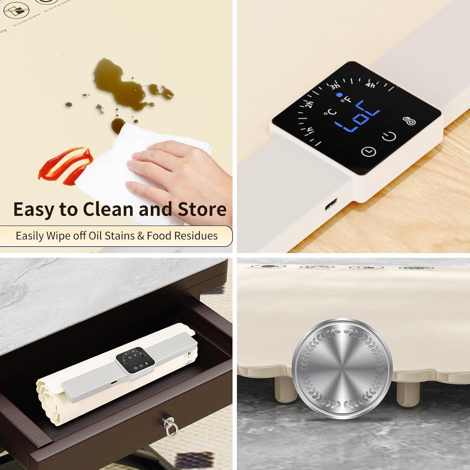 Alfombrilla Calentadora Eléctrica 25.5x13.5cm Silicona Premium