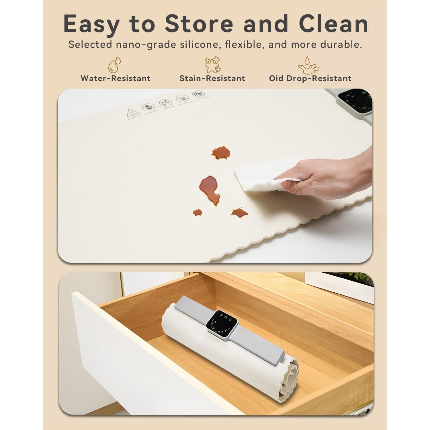 Alfombrilla Calentadora de Comida BRAVESTONE 61x40cm 5 Niveles