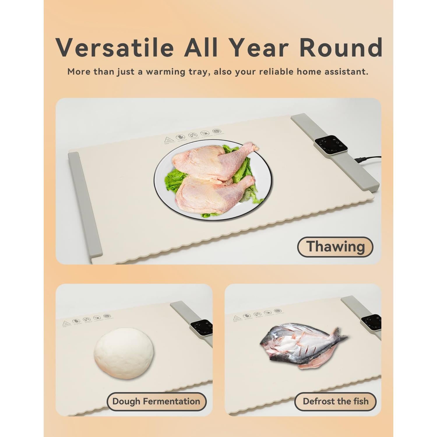 Alfombrilla Calentadora de Comida BRAVESTONE 61x40cm 5 Niveles