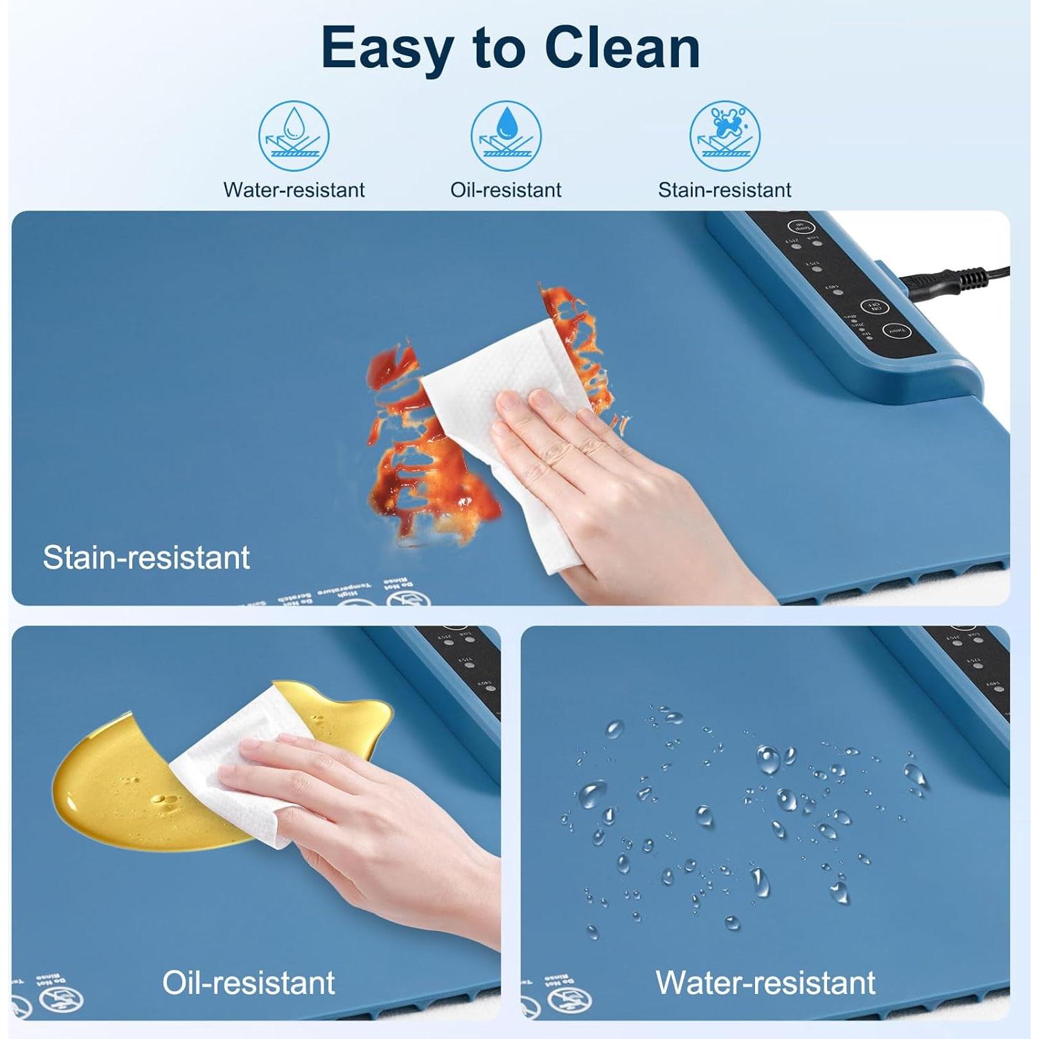 Alfombrilla Calentadora Eléctrica QUEENLINK Azul 60-100°C