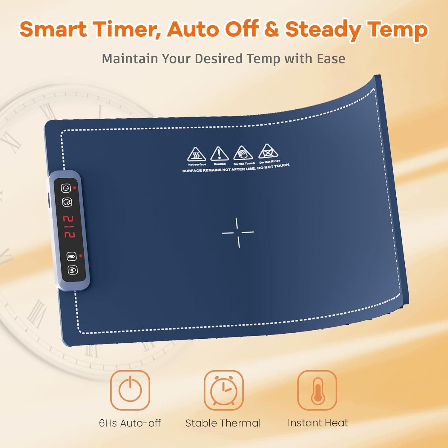 Alfombrilla Calentadora de Alimentos UJR 68.6x40.6 cm 5 Niveles