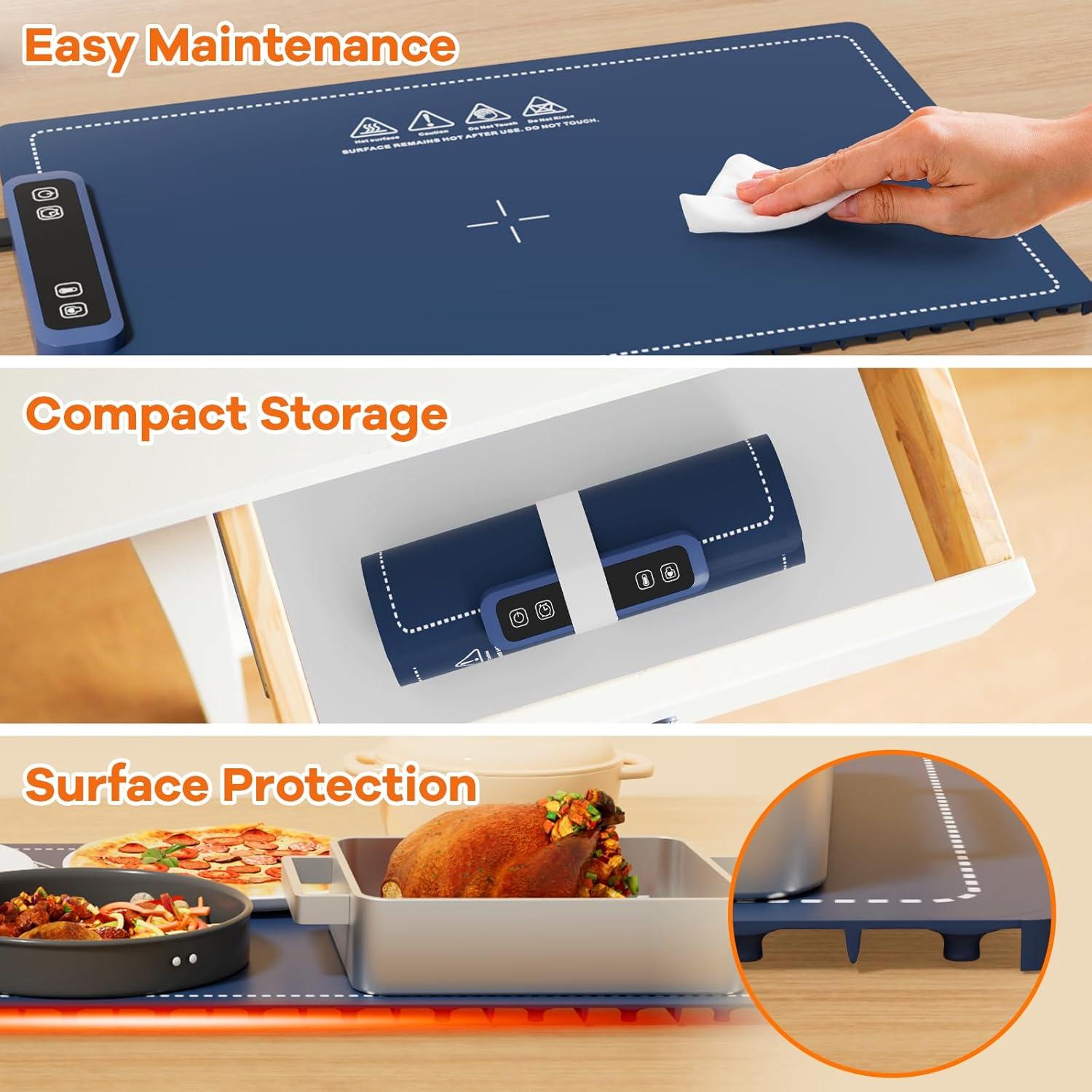 Alfombrilla Calentadora de Alimentos UJR 68.6x40.6 cm 5 Niveles