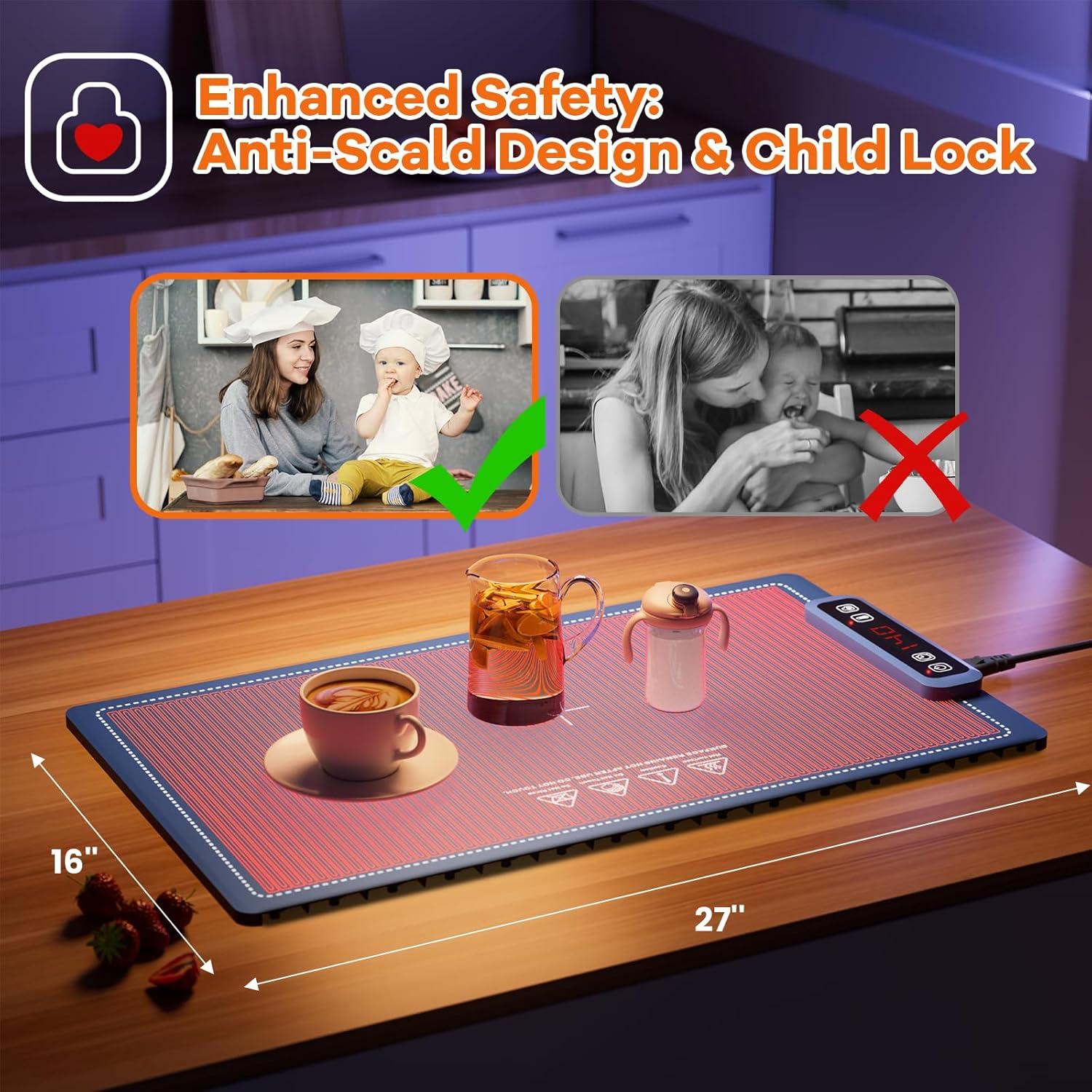 Alfombrilla Calentadora de Alimentos UJR 68.6x40.6 cm 5 Niveles