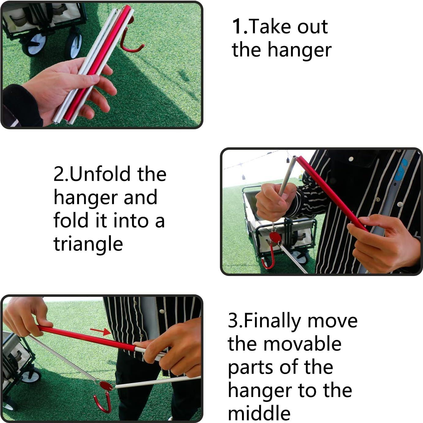 Perchas Plegables de Aluminio Betterall - 3 Unidades Plata