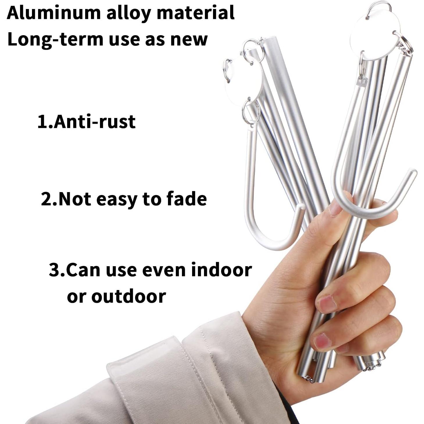 Perchas Plegables de Aluminio Betterall - 3 Unidades Plata