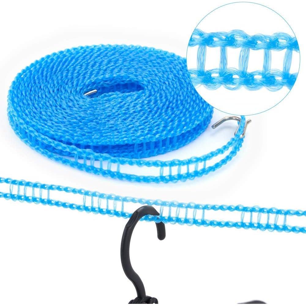 Perchas de Viaje Plegables YOUOWO 12 Pcs con Cuerda 5m