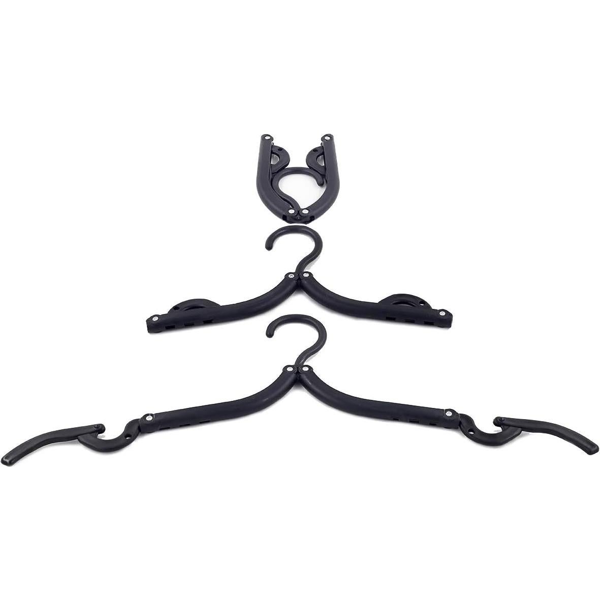 20 Perchas de Viaje Plegables ZCASMOS Antideslizantes Negro Mate