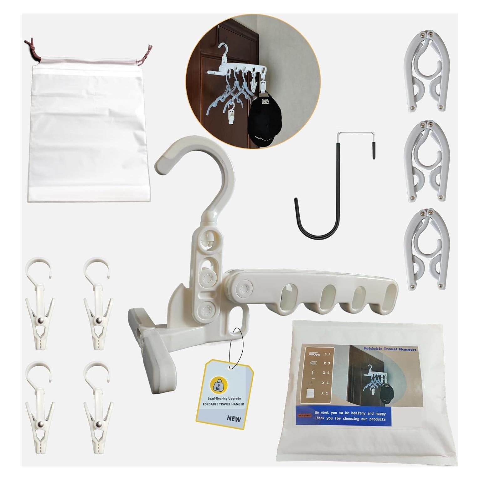 Ganchos sobre la puerta ZCircle con estante plegable 6 kg