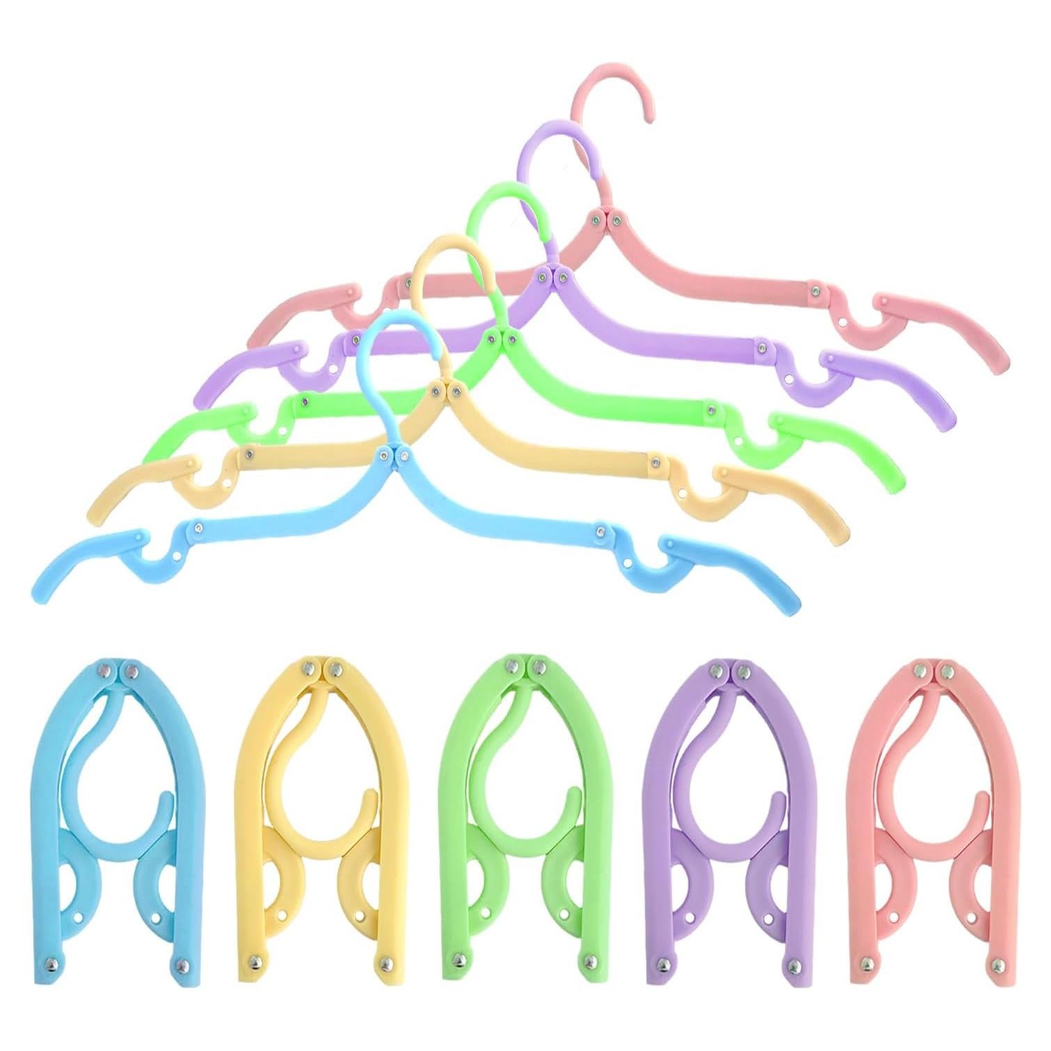 10 Perchas Plegables CADEVED - Viaje, Ahorra Espacio, Antideslizantes