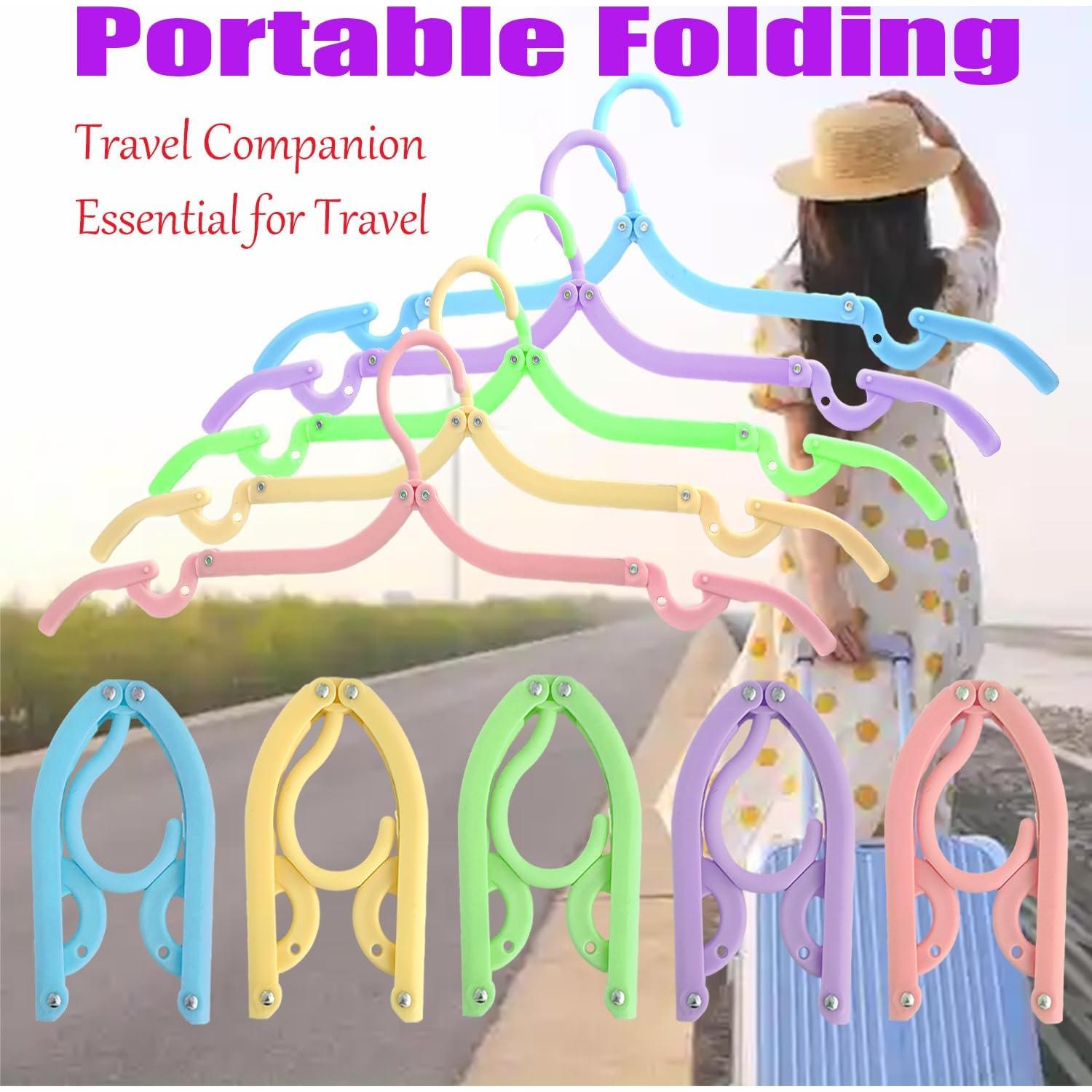 10 Perchas Plegables CADEVED - Viaje, Ahorra Espacio, Antideslizantes