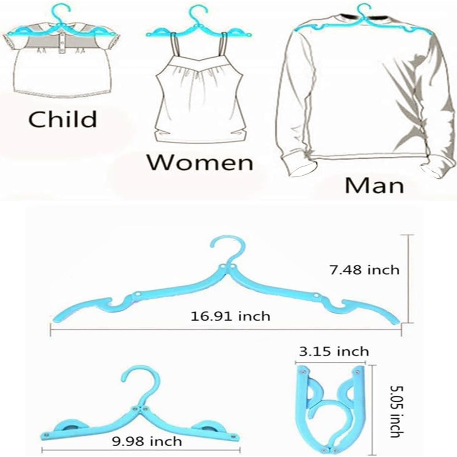 10 Perchas Plegables CADEVED - Viaje, Ahorra Espacio, Antideslizantes