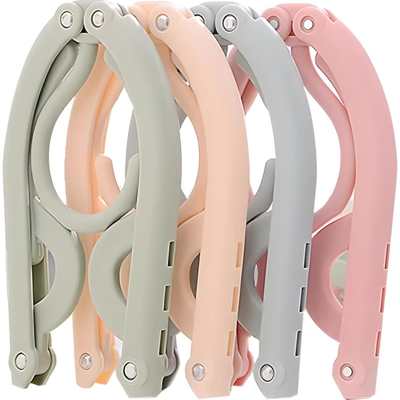 2pcs Portable Colored Folding Clothes Hangers, Portable Folding Travel Hangers, Clothes Drying Rack for Travel and Home Blue