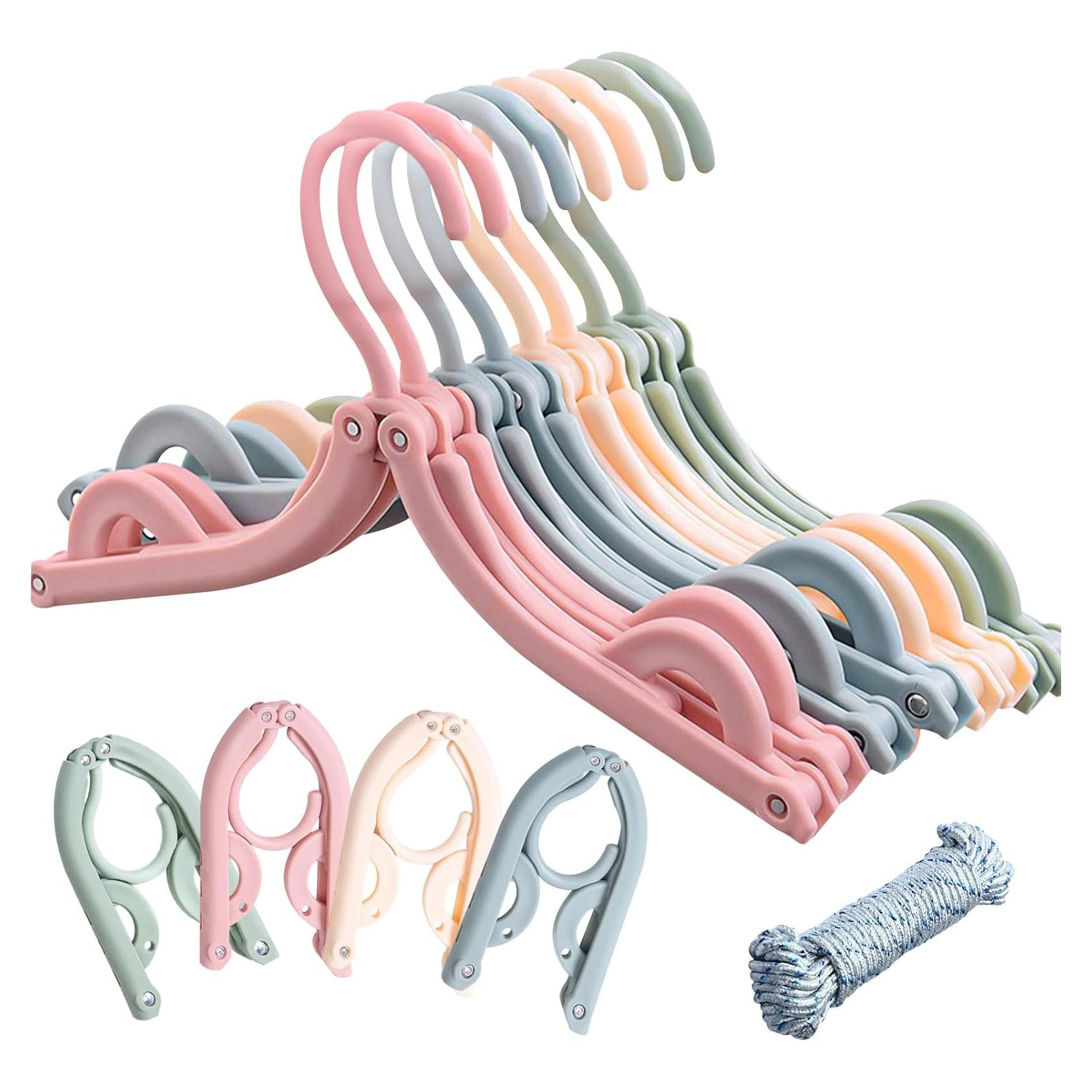 Perchas Plegables Coloridas XIACIBDUS 16 Piezas Antideslizantes