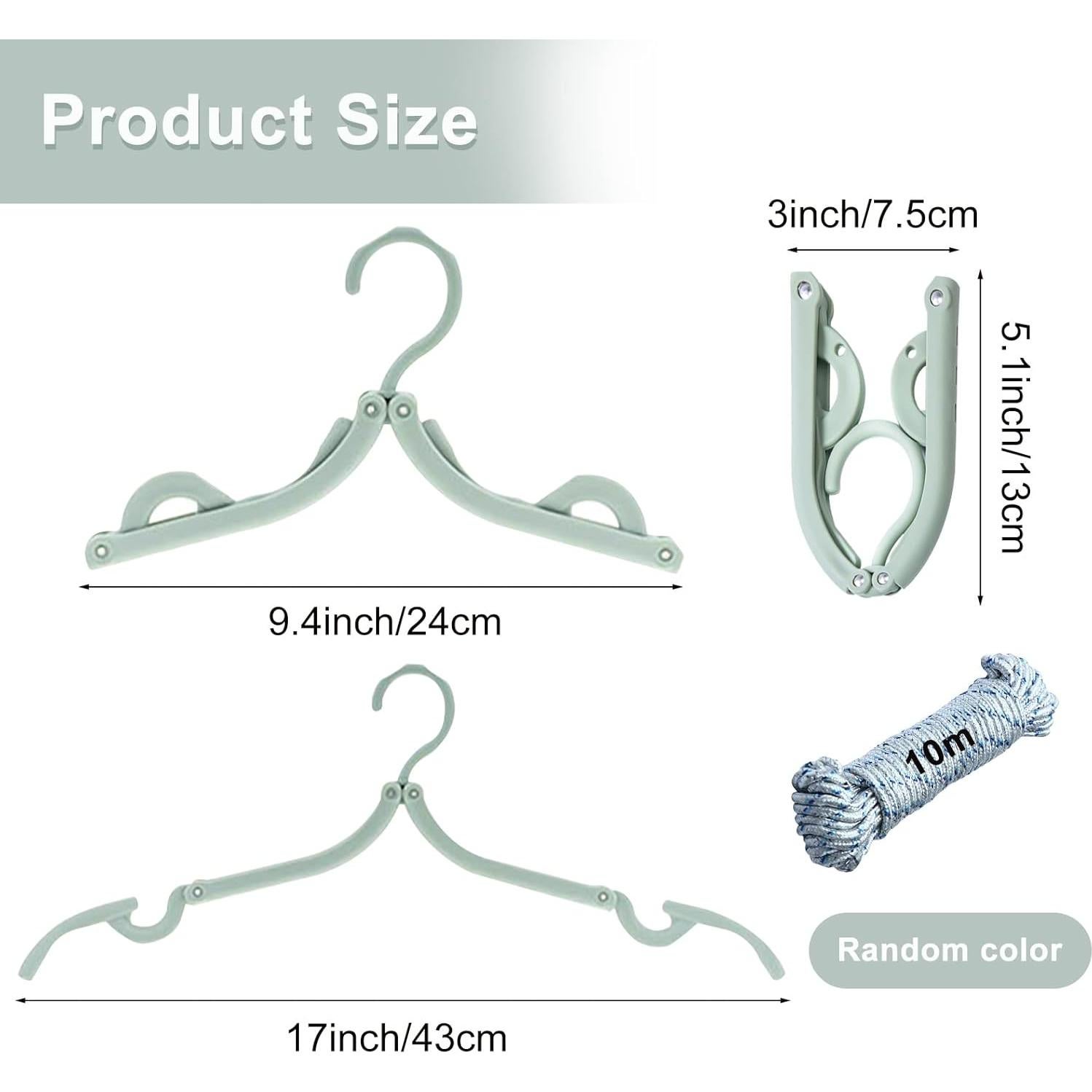 Perchas Plegables Coloridas XIACIBDUS 16 Piezas Antideslizantes