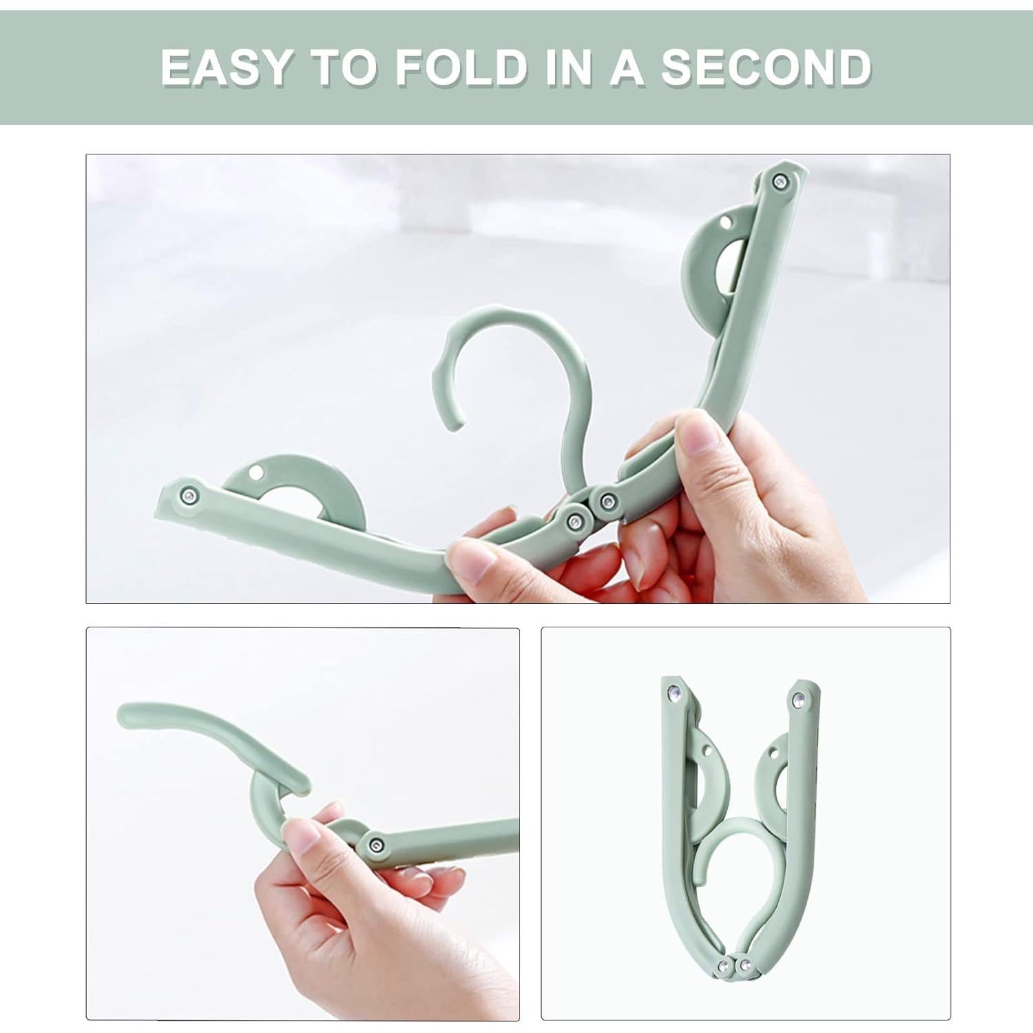 Perchas Plegables Coloridas XIACIBDUS 16 Piezas Antideslizantes