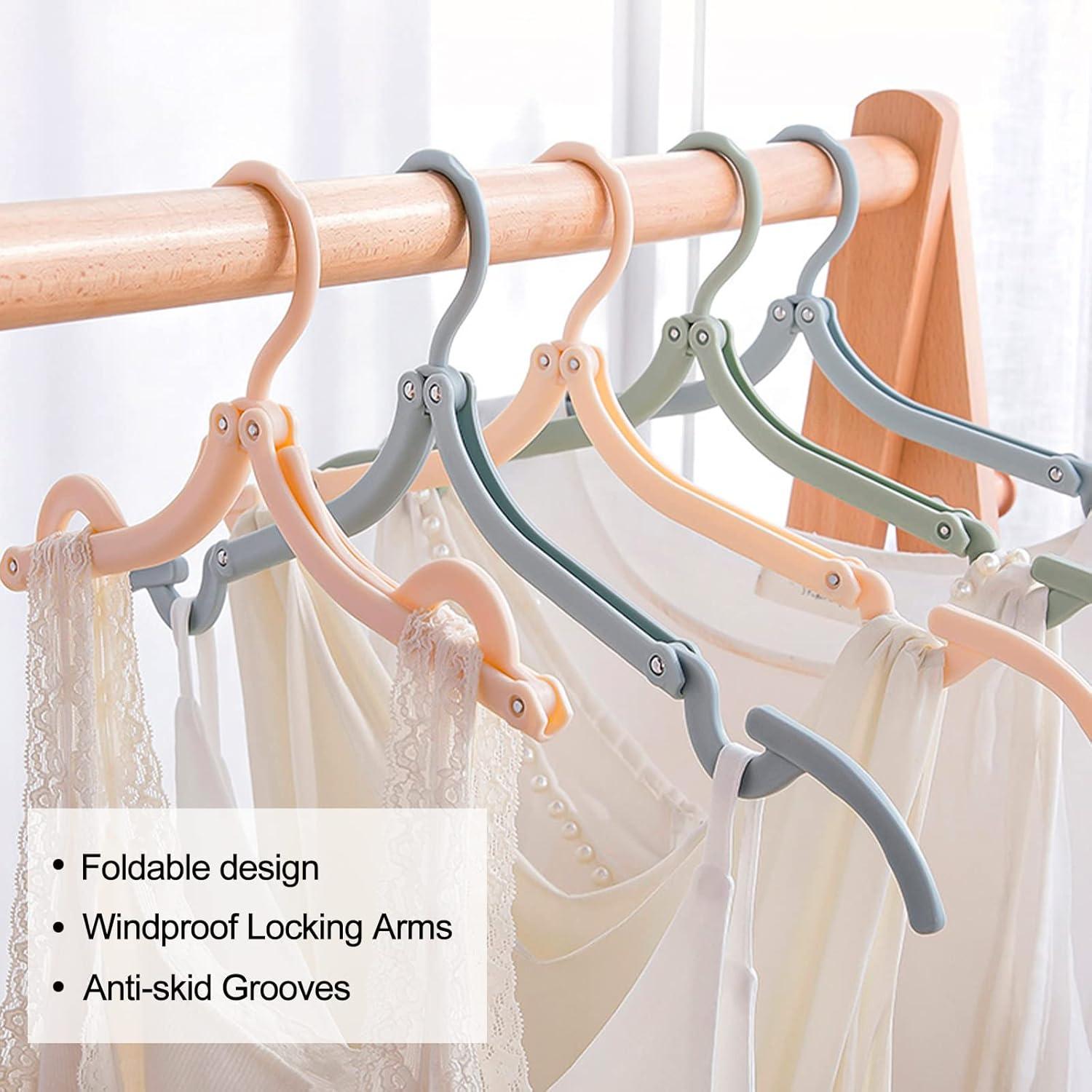 Perchas Plegables Coloridas XIACIBDUS 16 Piezas Antideslizantes