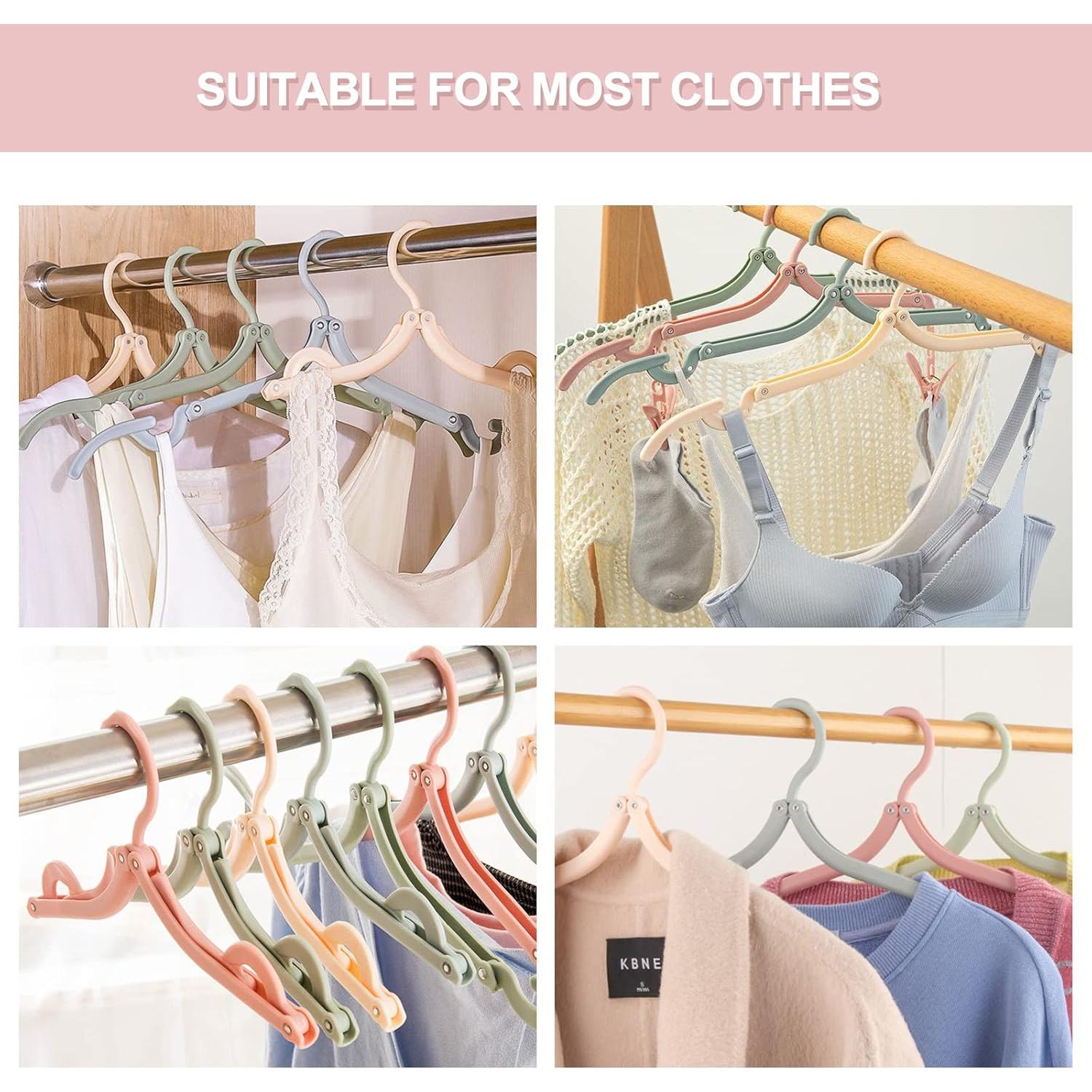 Perchas Plegables Coloridas XIACIBDUS 16 Piezas Antideslizantes