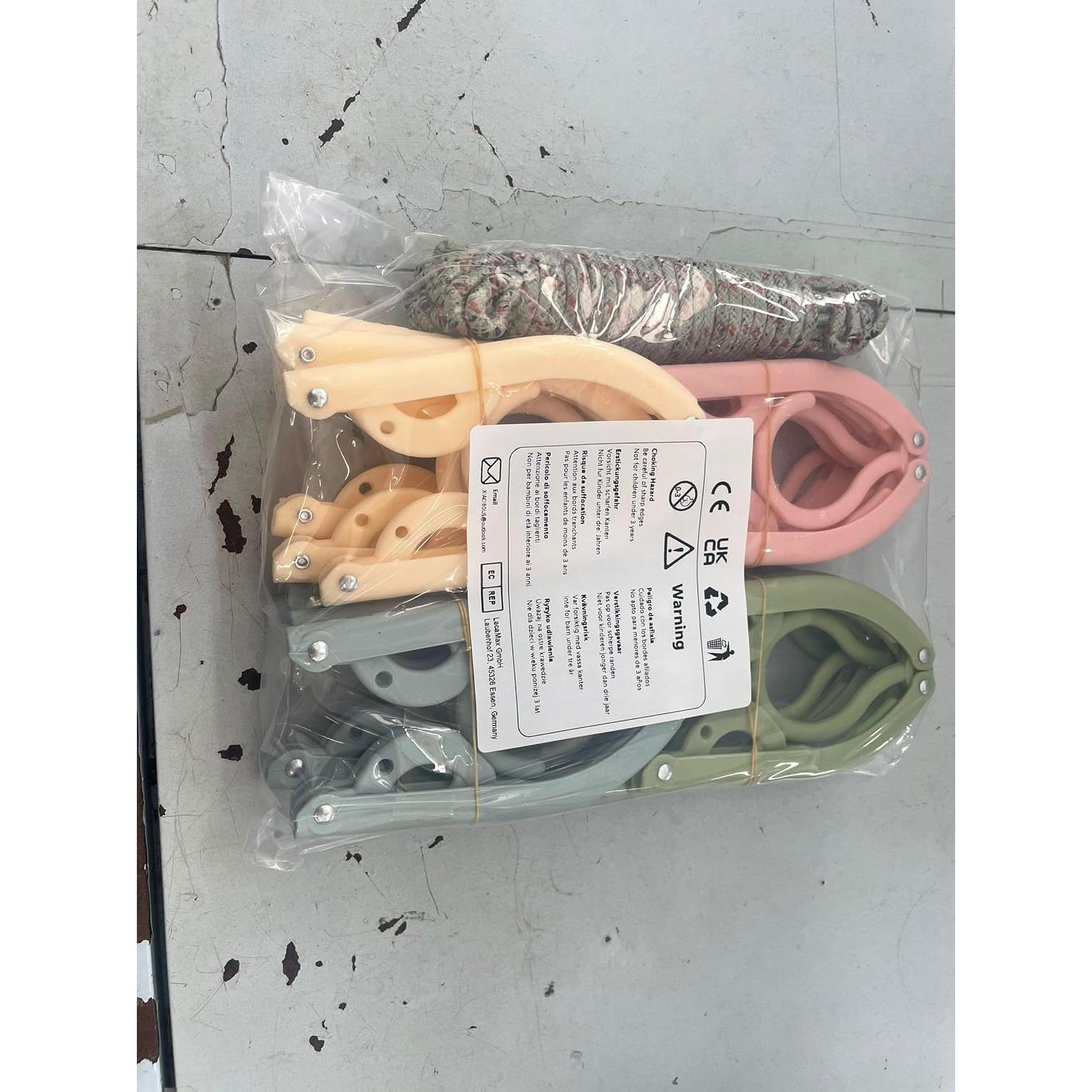 Perchas Plegables Coloridas XIACIBDUS 16 Piezas Antideslizantes