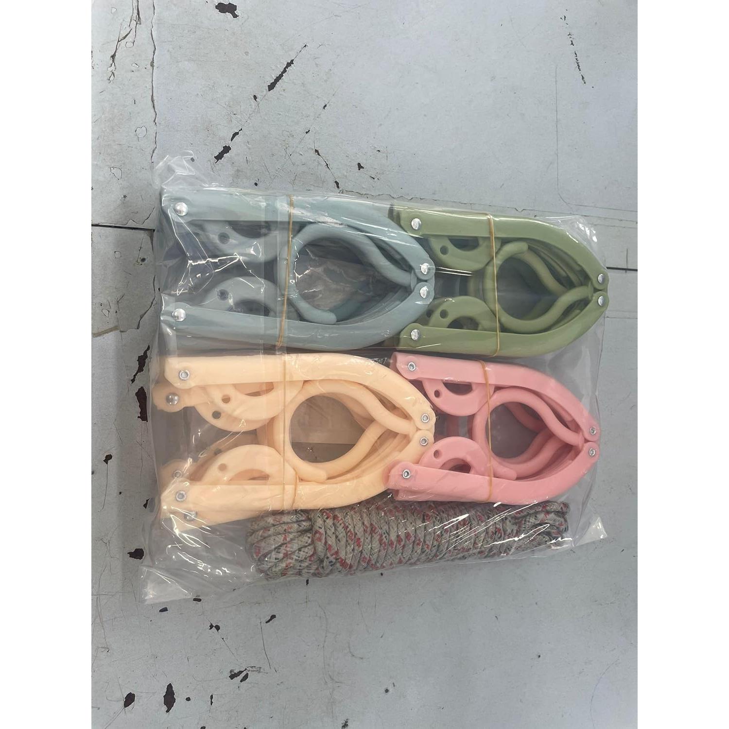 Perchas Plegables Coloridas XIACIBDUS 16 Piezas Antideslizantes