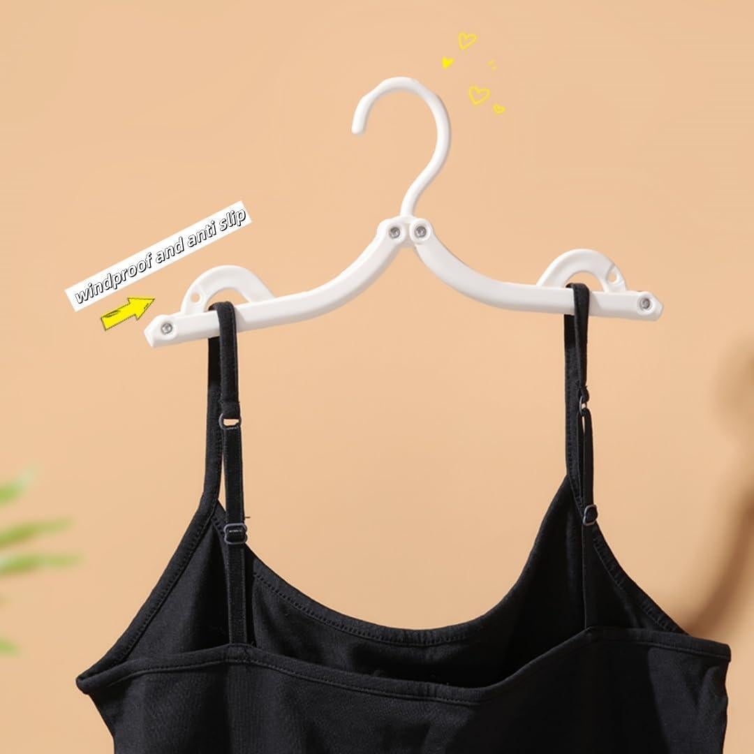 Perchas de Viaje Plegables XBUYTO 12pcs Ahorra Espacio Negro