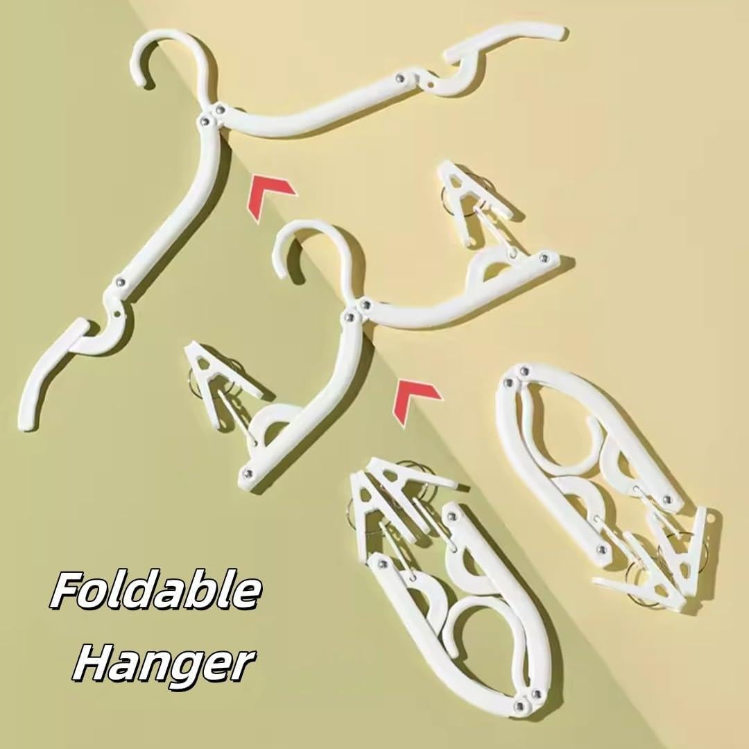 Perchas de Viaje Plegables XBUYTO 12pcs Ahorra Espacio Negro