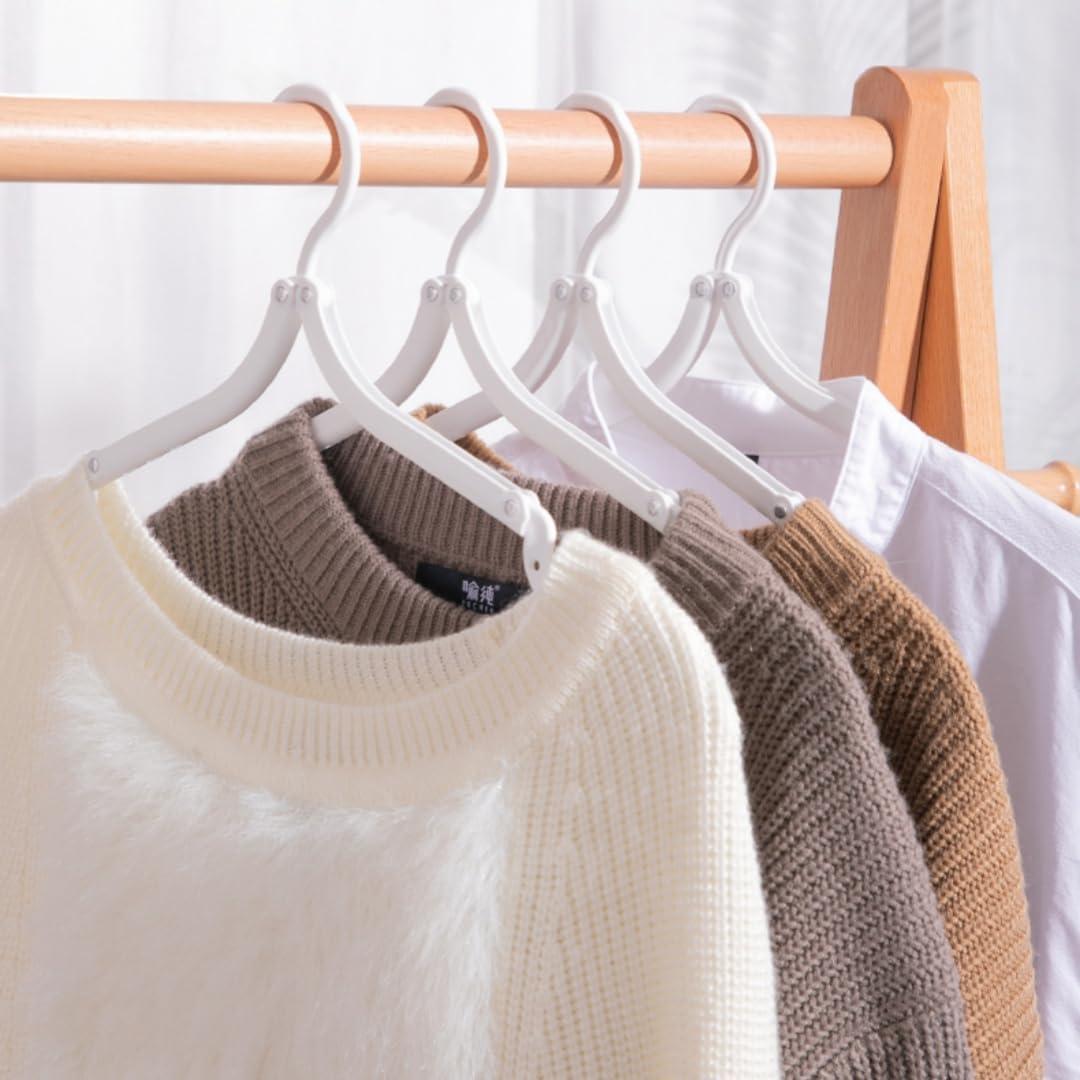 Perchas de Viaje Plegables XBUYTO 12pcs Ahorra Espacio Negro