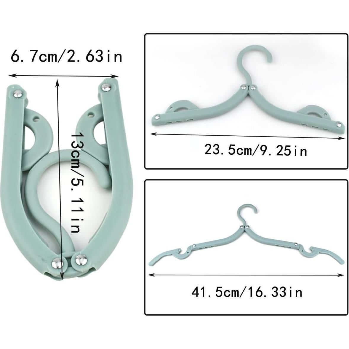 12 Perchas Plegables Bilkeru de Plástico para Viaje - 4 Colores