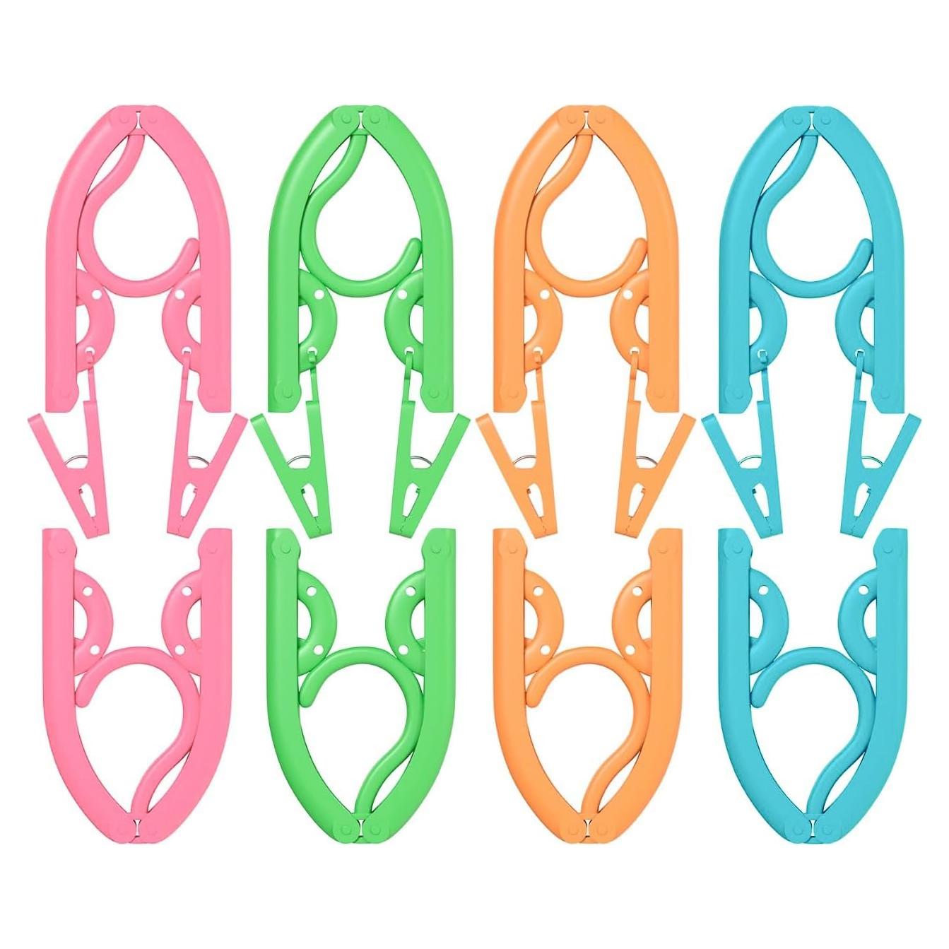 Perchas de Viaje Plegables D & K Exclusives - 8 Piezas Multicolor