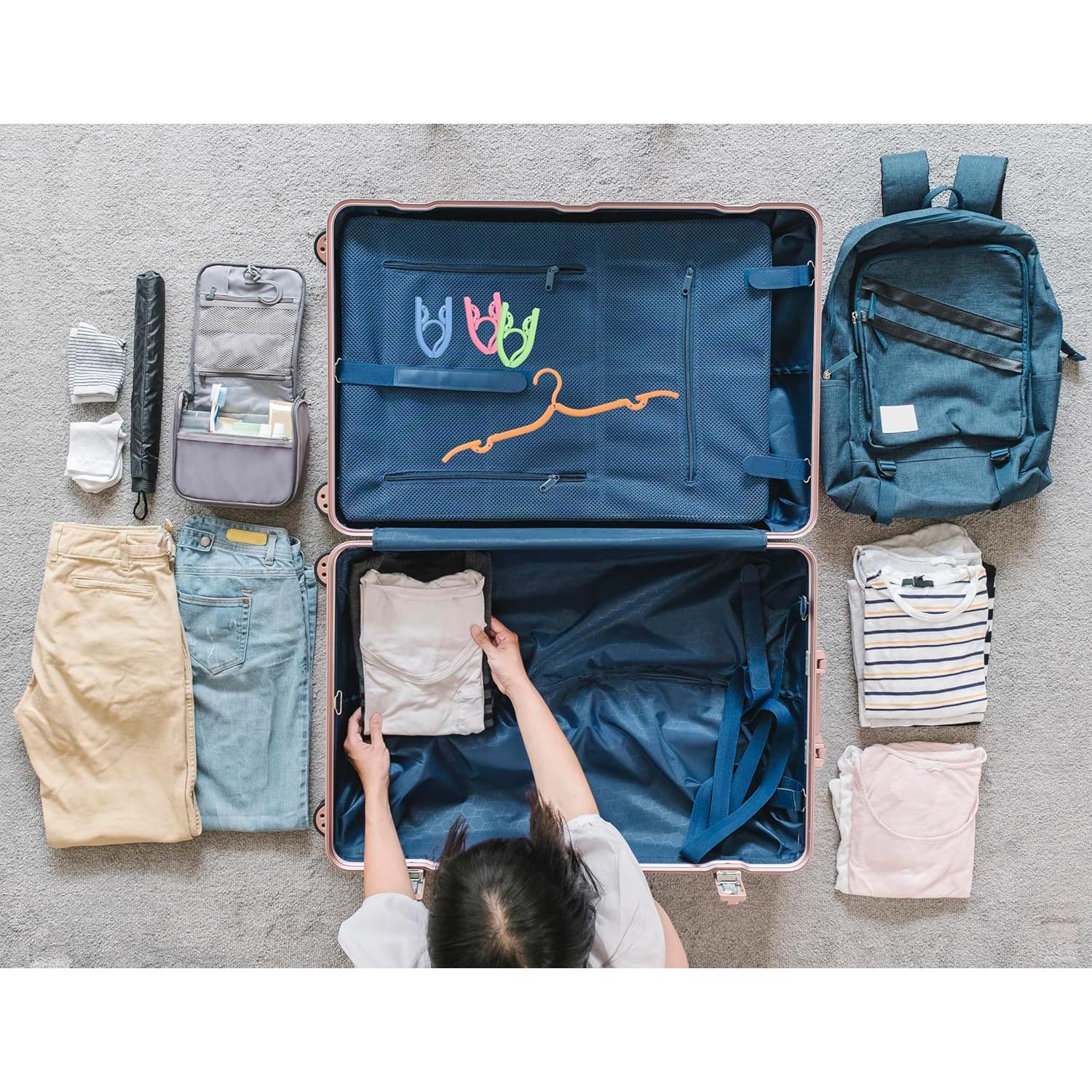 Perchas de Viaje Plegables D & K Exclusives - 8 Piezas Multicolor