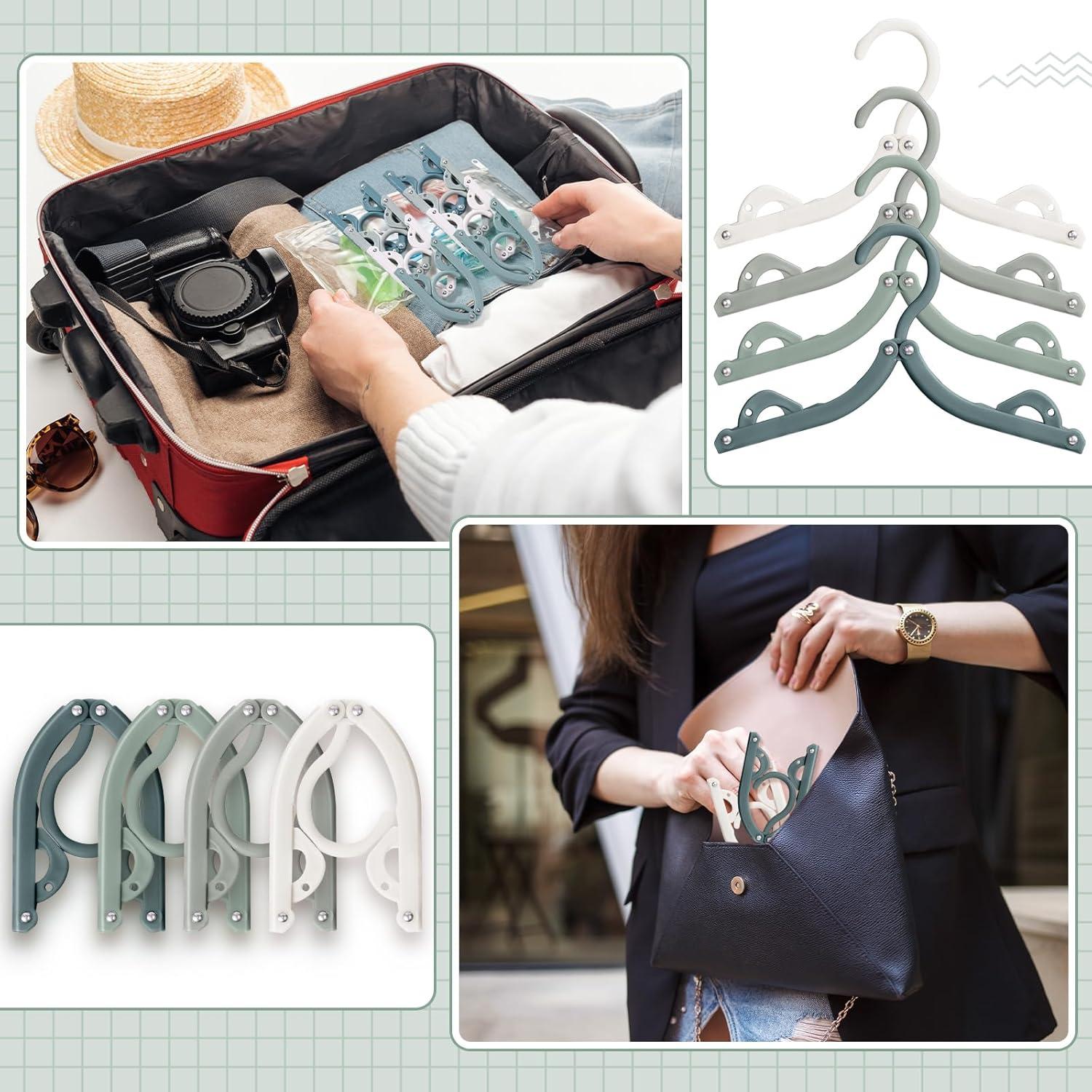 12 Perchas Plegables de Viaje Teenyyou Antideslizantes