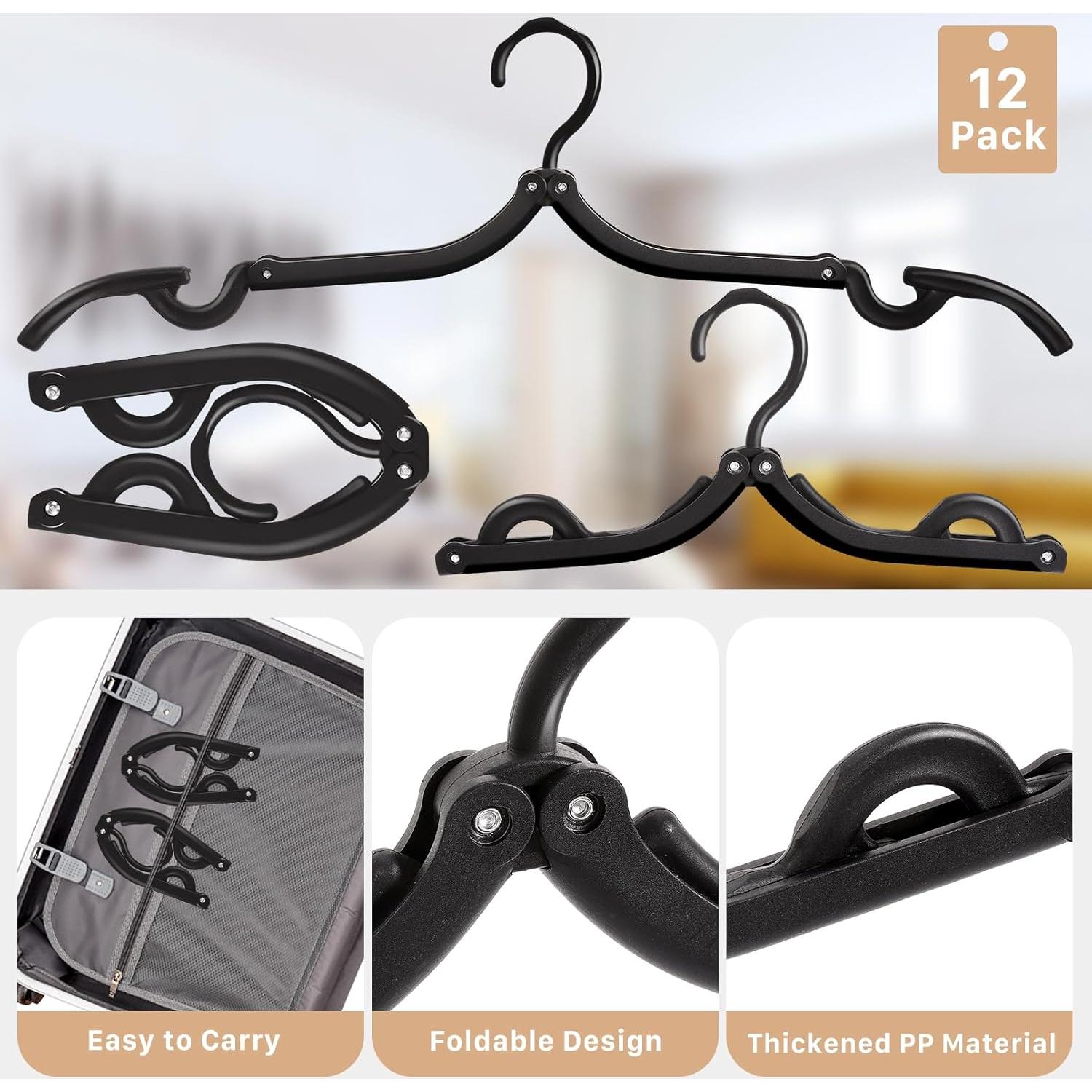 24 Perchas de Viaje Plegables CLRBEATTY Antideslizantes