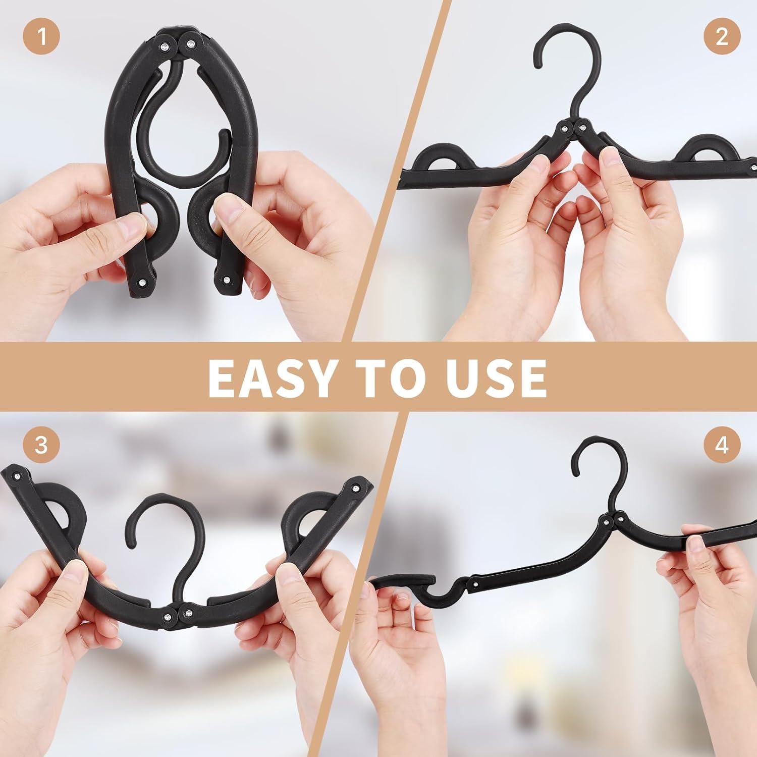 24 Perchas de Viaje Plegables CLRBEATTY Antideslizantes