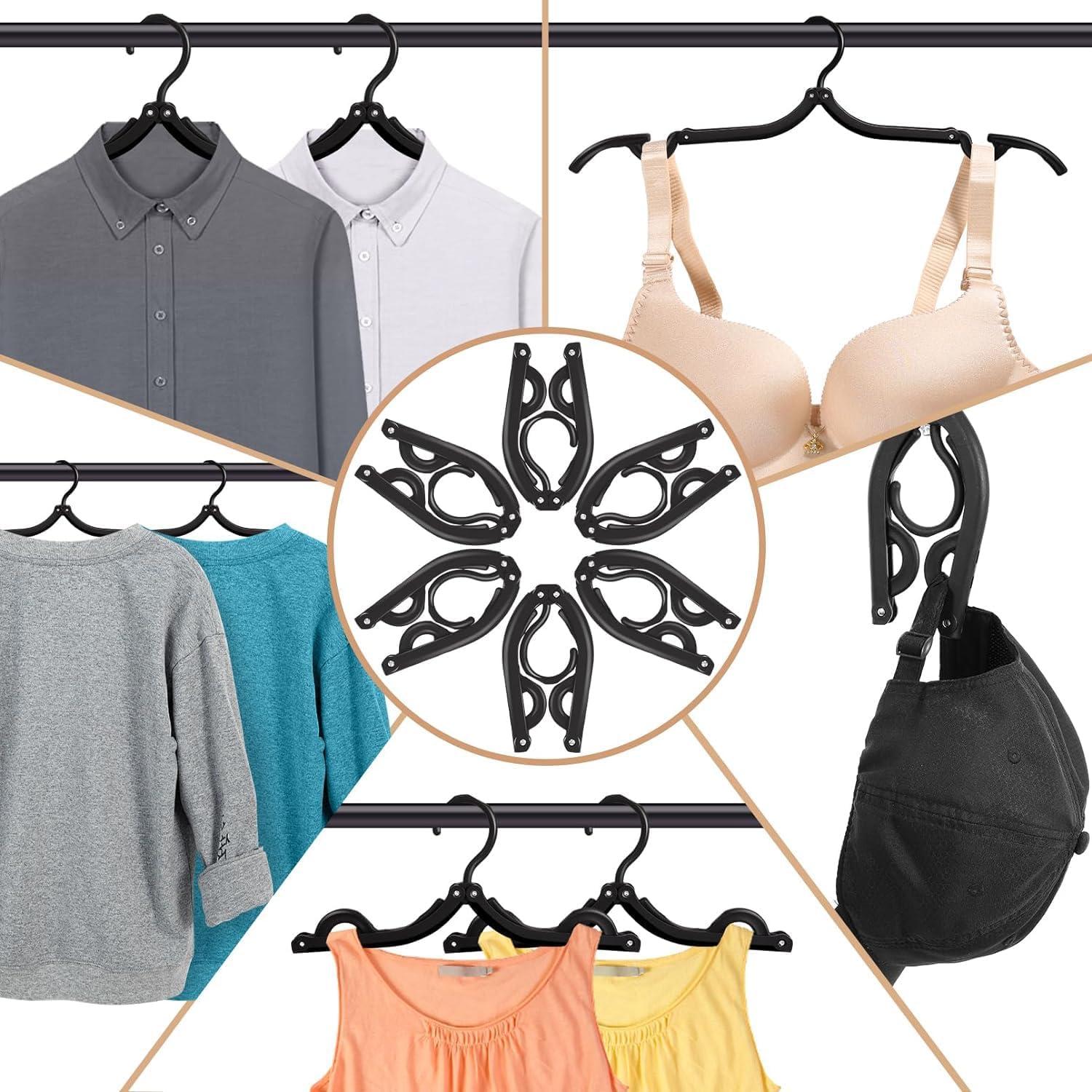 24 Perchas de Viaje Plegables CLRBEATTY Antideslizantes