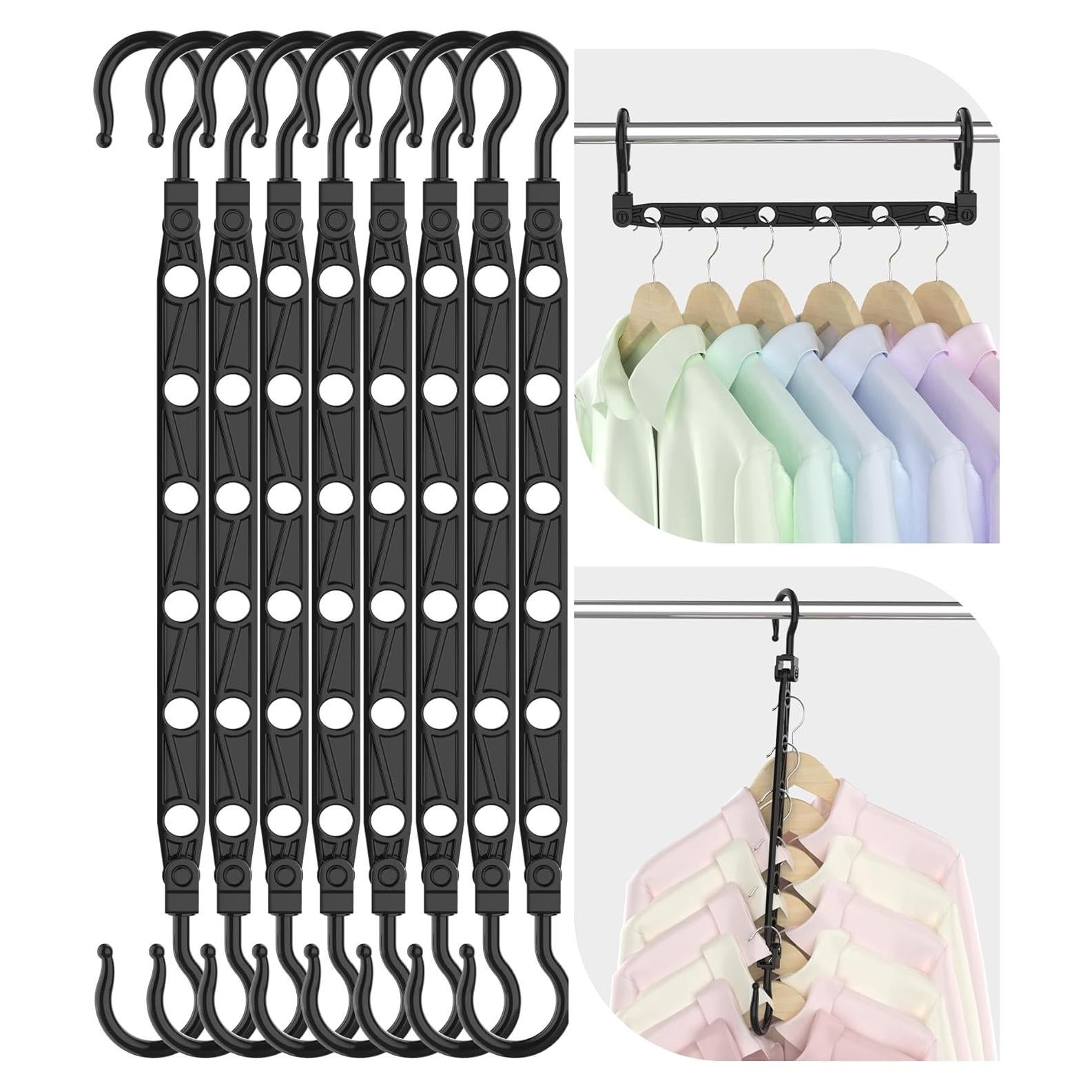 Perchas colapsables Latoxcaa, 8 piezas, ahorro de espacio